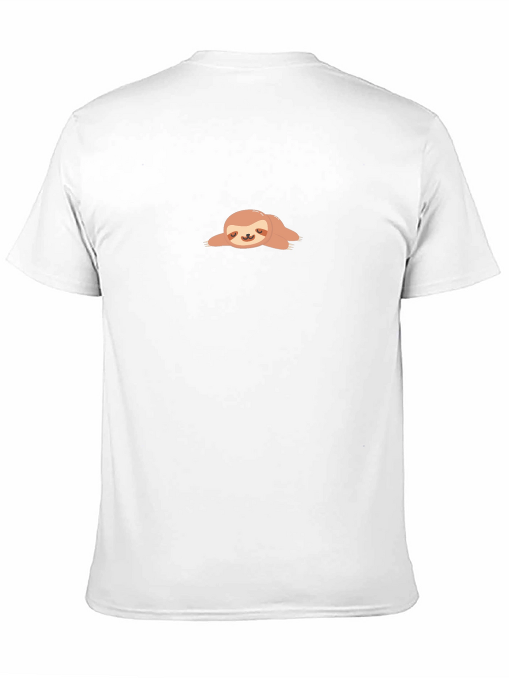 Relaxed Sloth Graphic Tee - Black Crew Neck