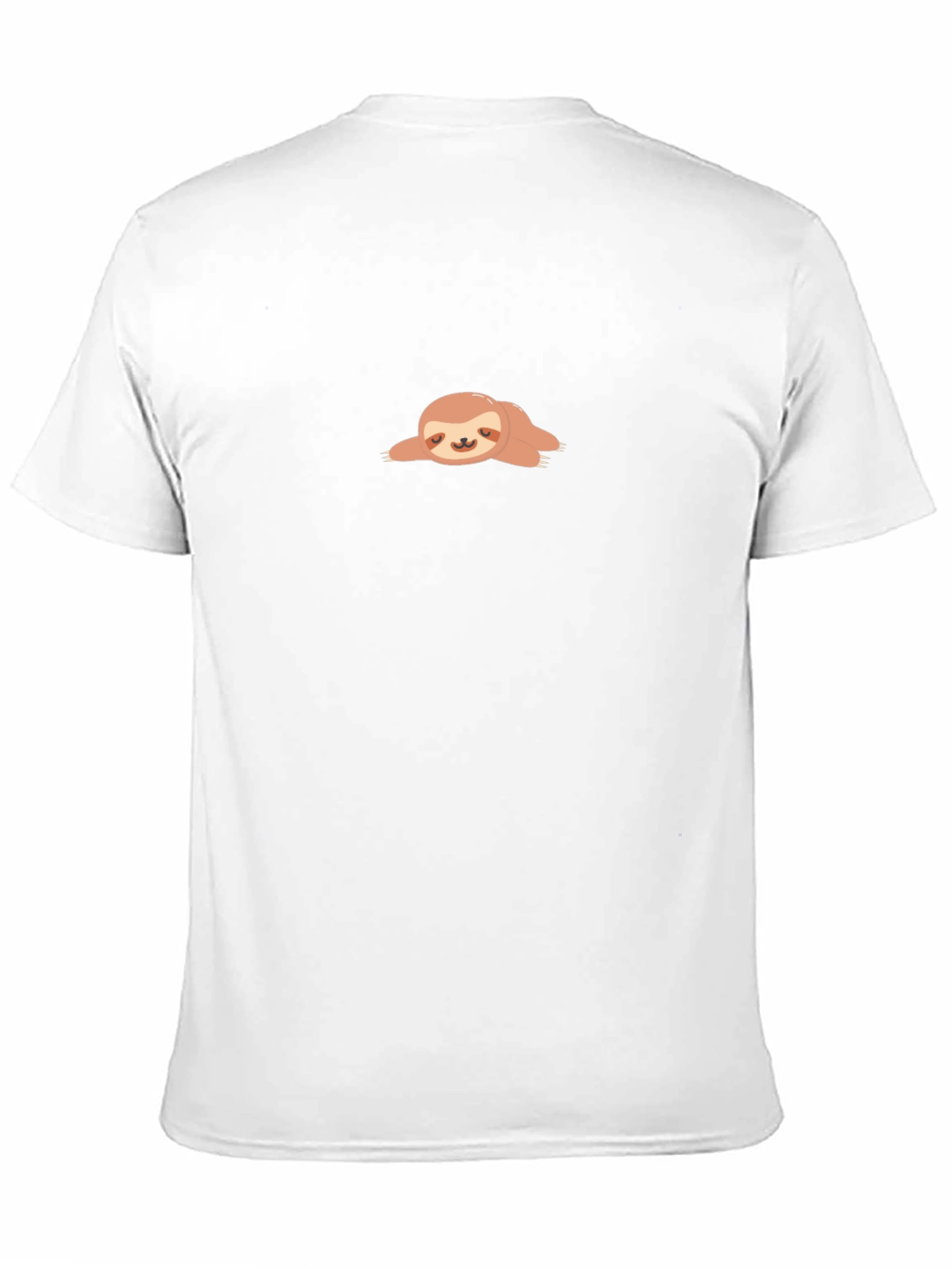 Relaxed Sloth Graphic Tee - Black Crew Neck