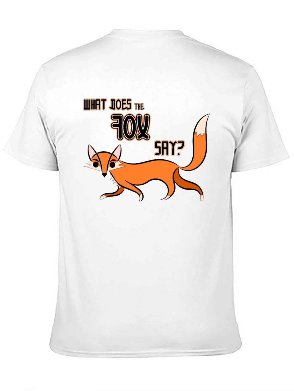 What Does The Fox Say Black Graphic T-Shirt
