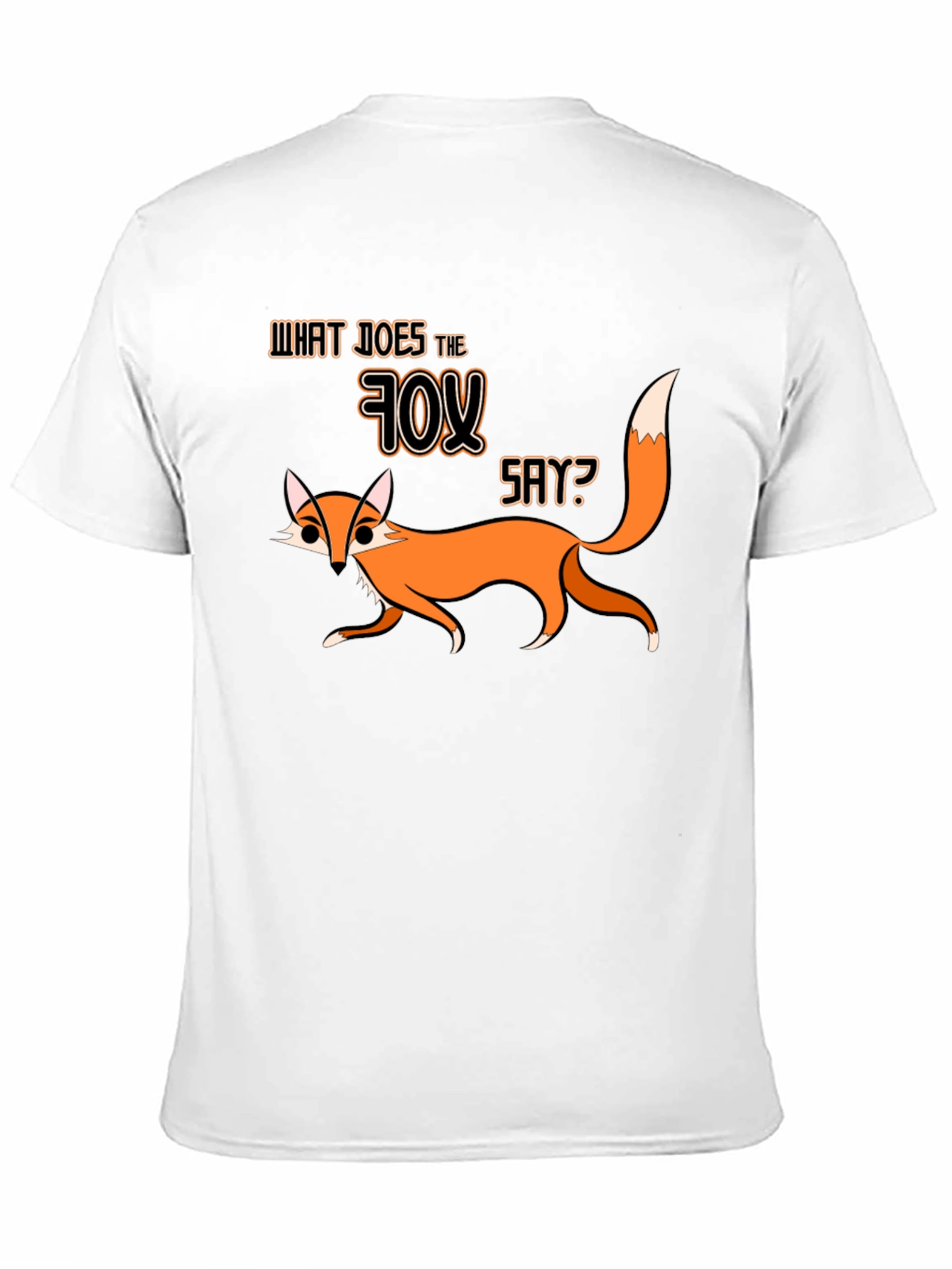 What Does The Fox Say Black Graphic T-Shirt