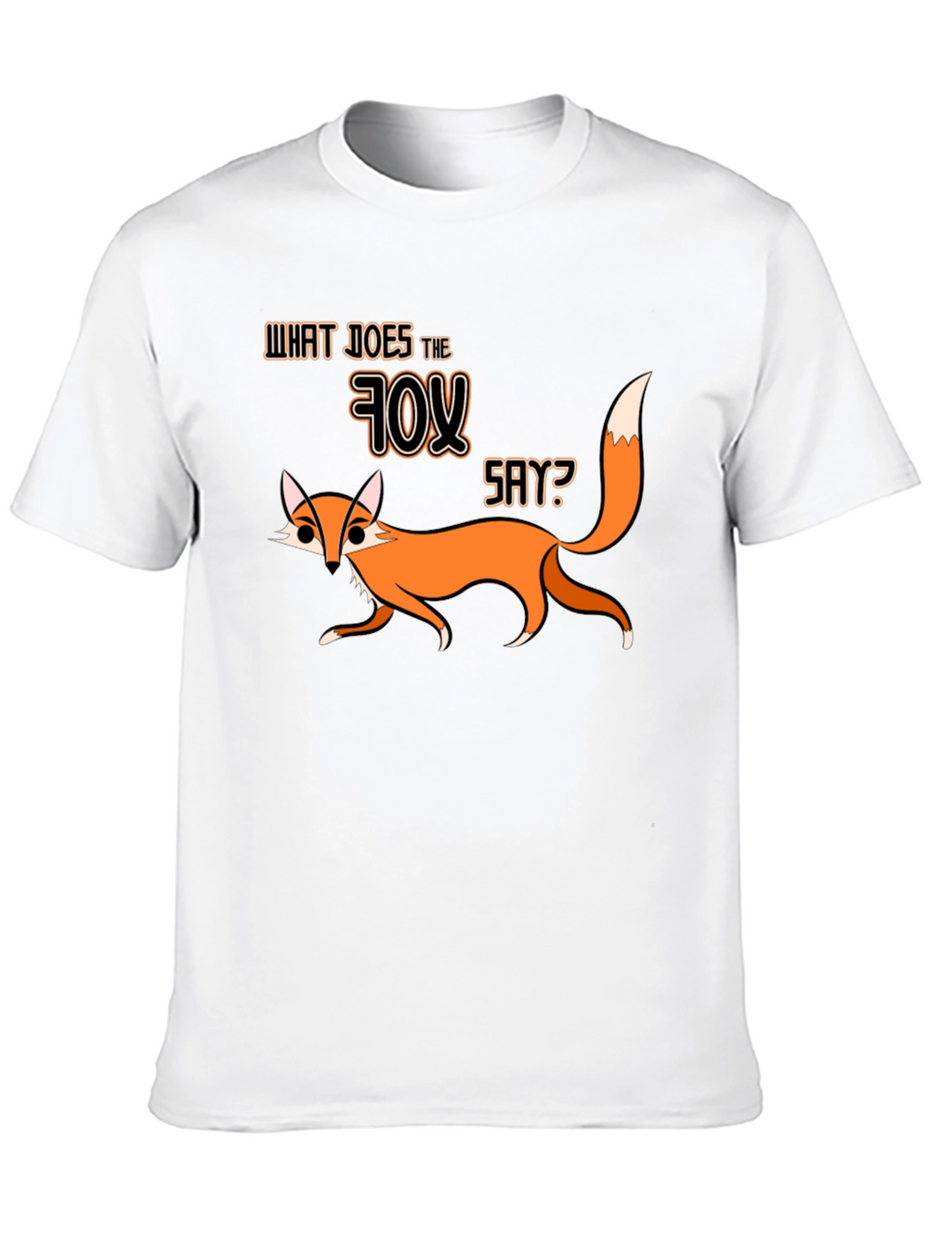 What Does The Fox Say Black Graphic T-Shirt