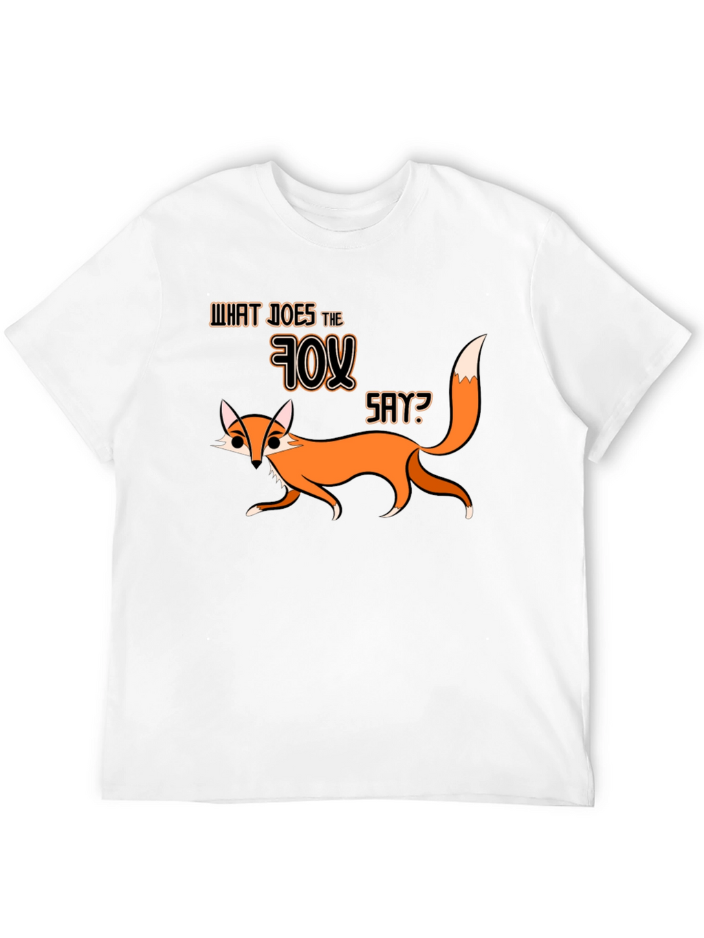What Does The Fox Say Black Graphic T-Shirt
