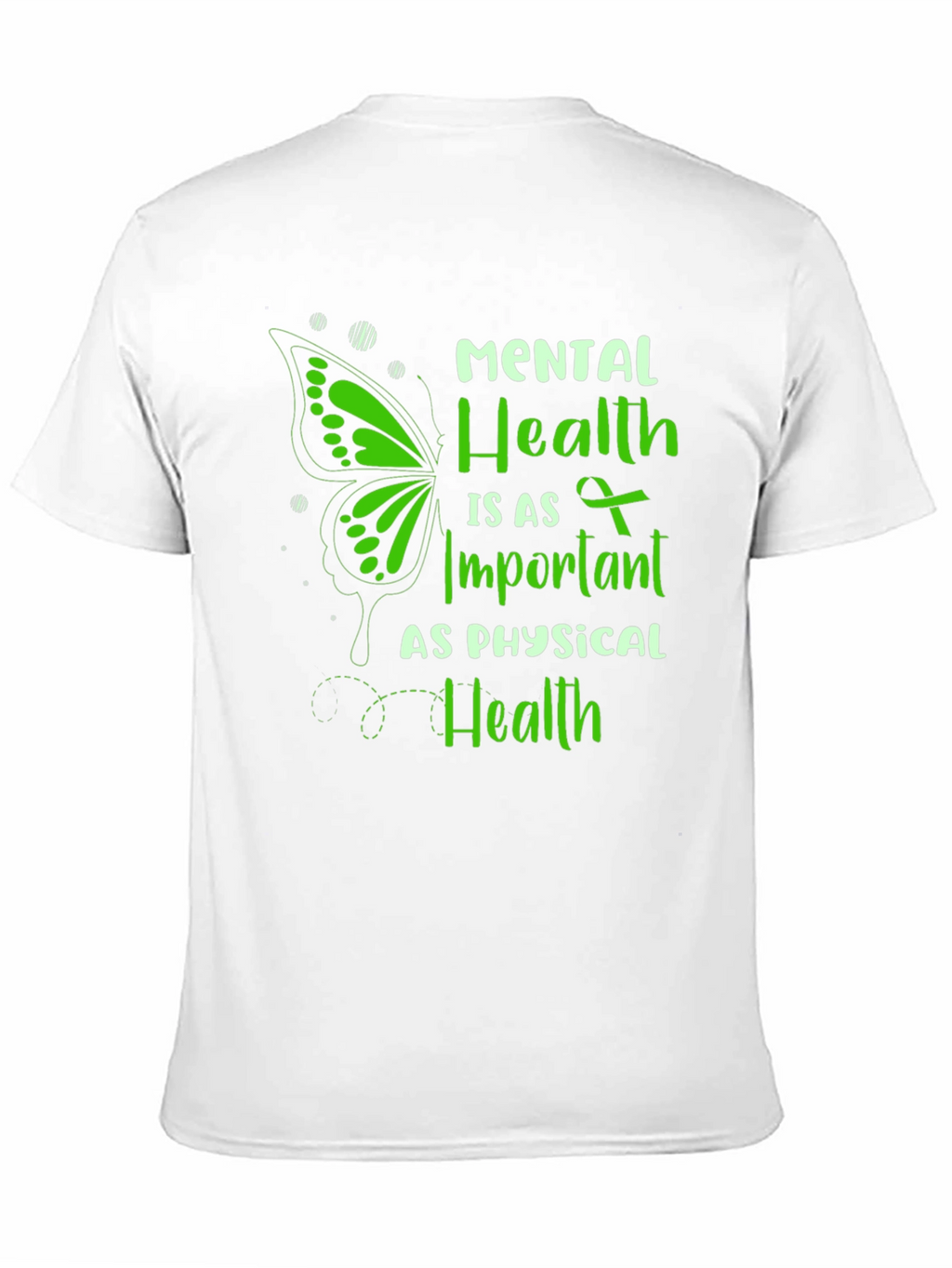 Mental Health Awareness T-Shirt: Butterfly & Ribbon Design