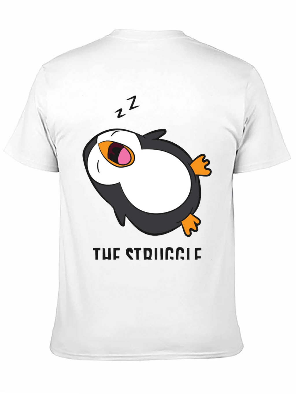 Lazy Penguin Graphic Tee - Mens Black T-Shirt
