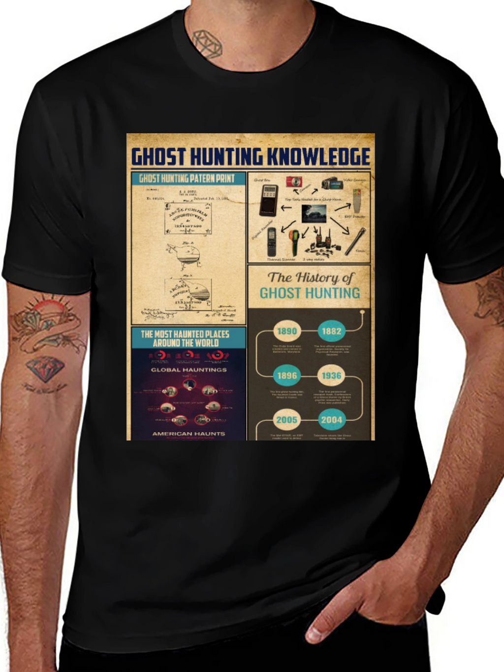 Ghost Hunting Knowledge Graphic T-Shirt