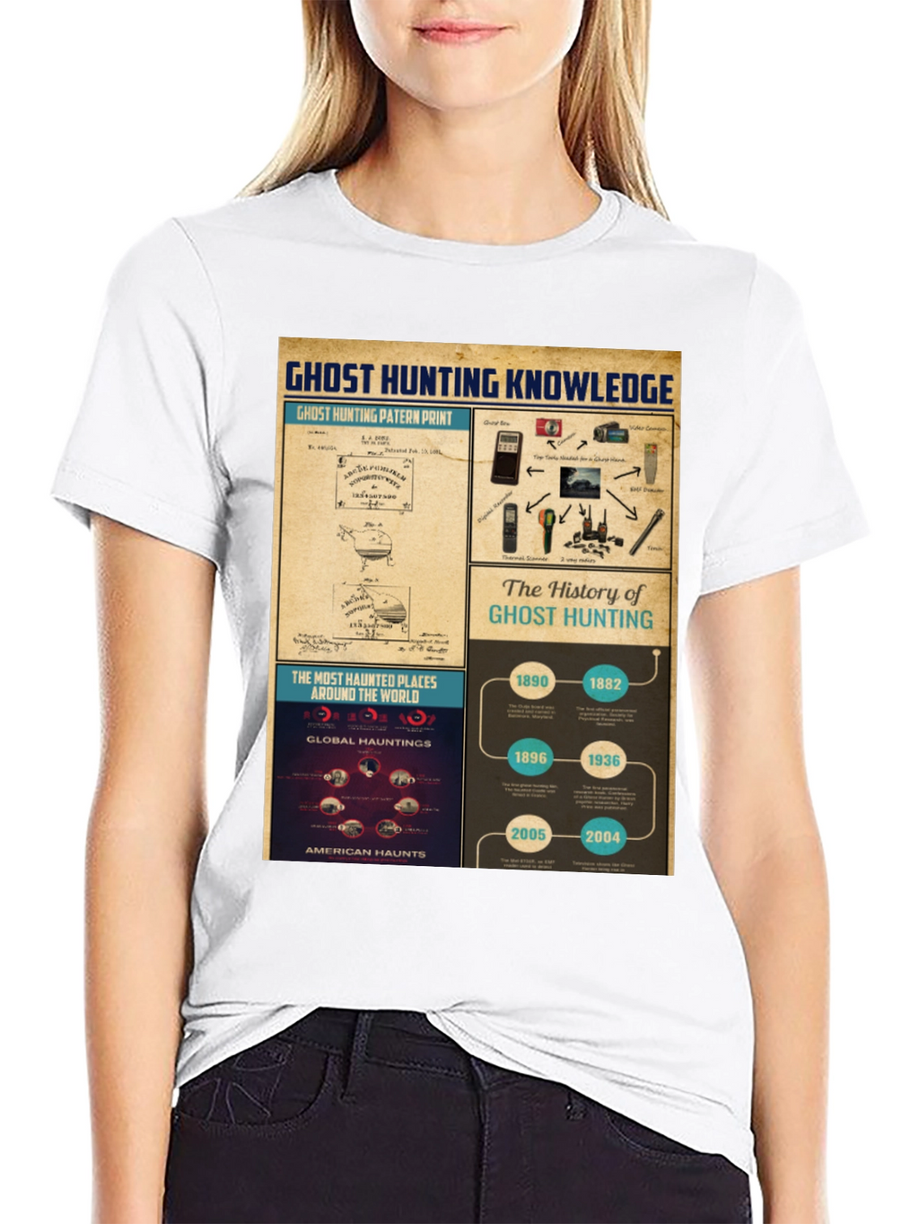 Ghost Hunting Knowledge Graphic T-Shirt