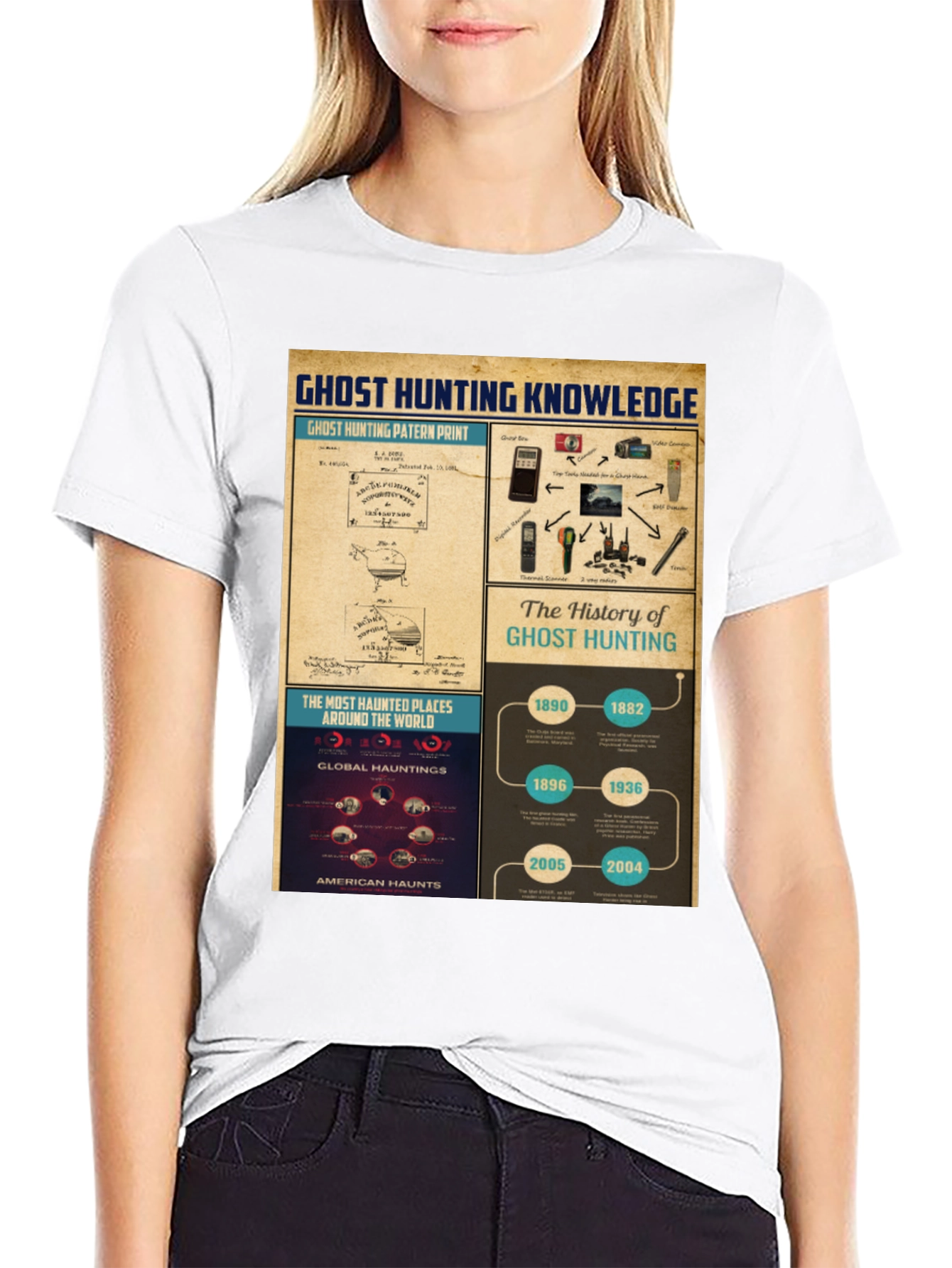 Ghost Hunting Knowledge Graphic T-Shirt