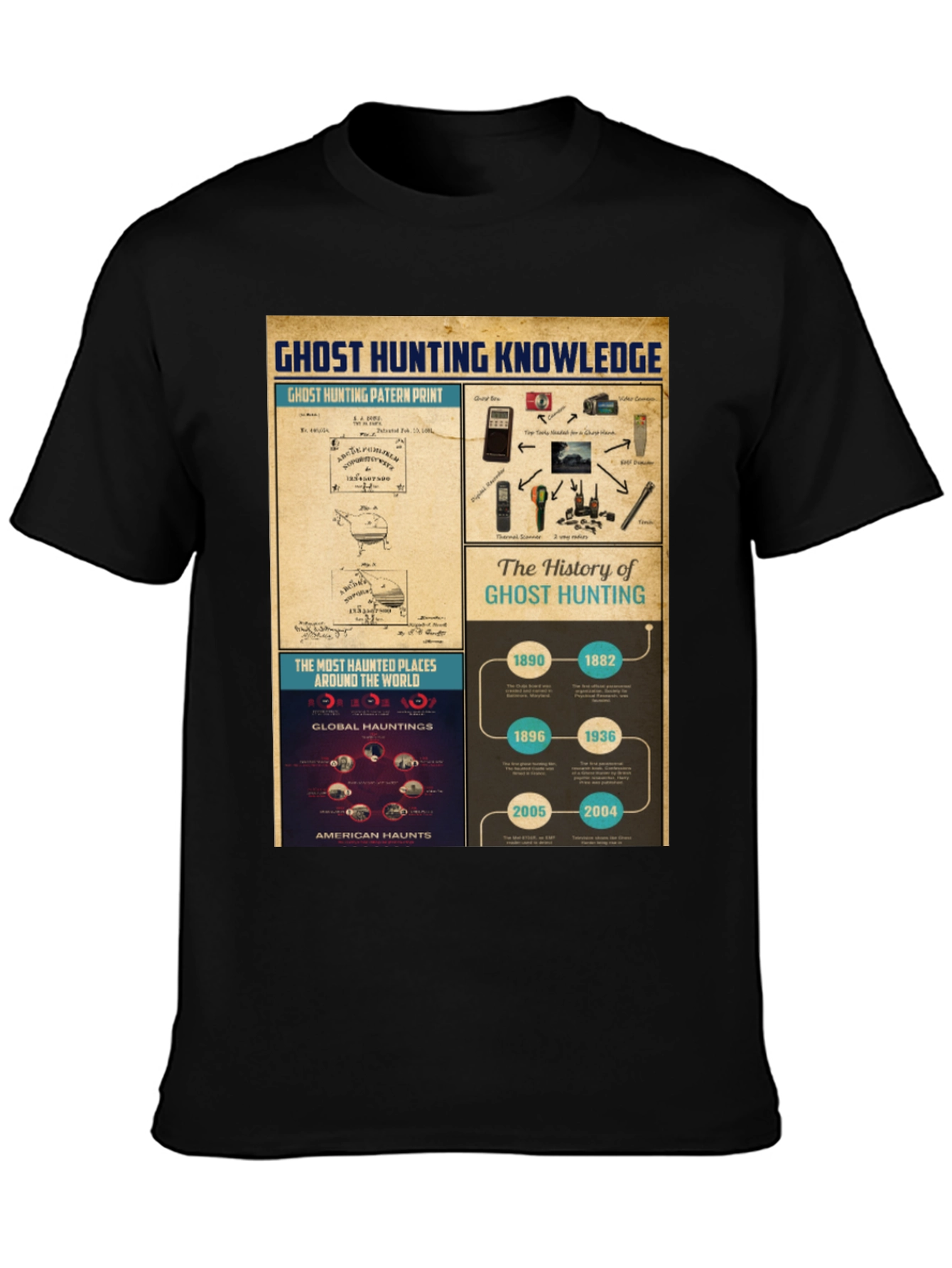 Ghost Hunting Knowledge Graphic T-Shirt