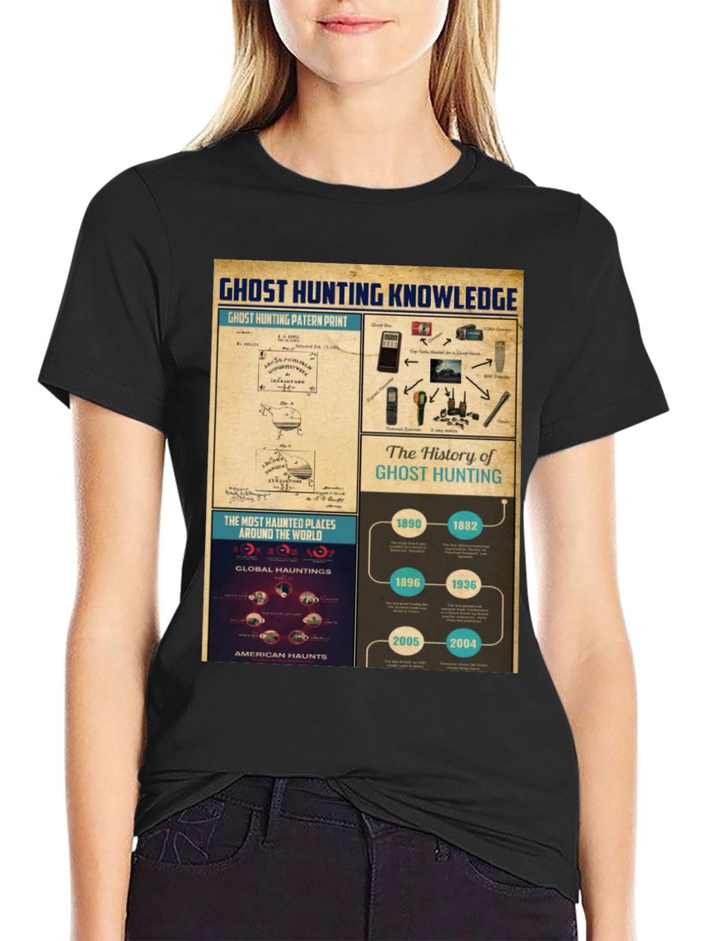 Ghost Hunting Knowledge Graphic T-Shirt