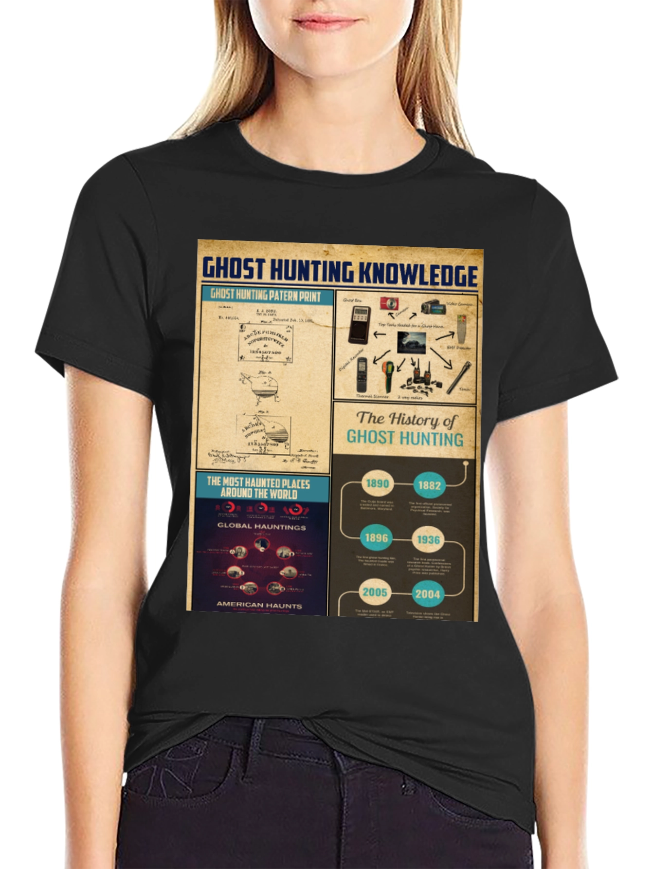 Ghost Hunting Knowledge Graphic T-Shirt