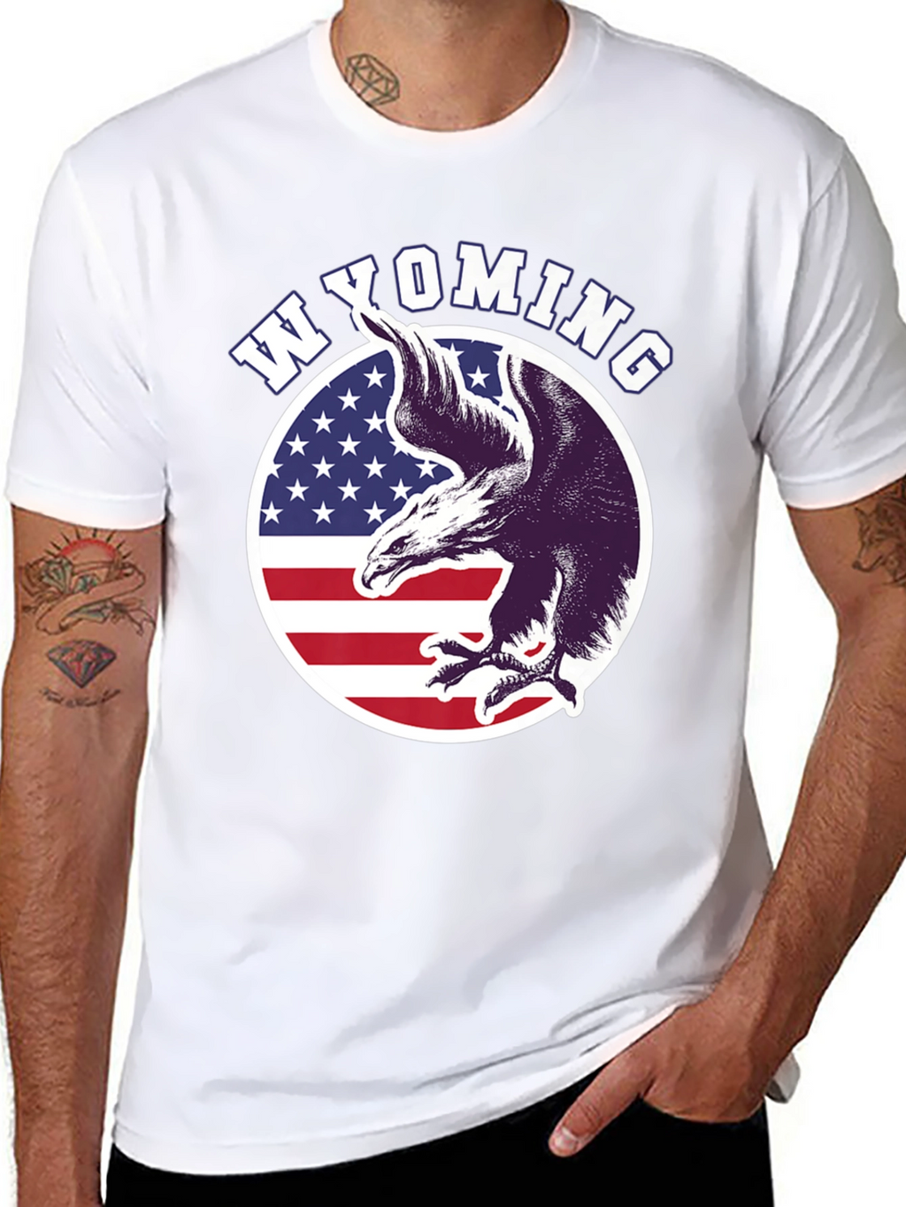 Wyoming Eagle Patriotic T-Shirt
