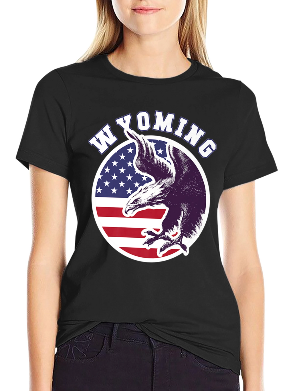 Wyoming Eagle Patriotic T-Shirt