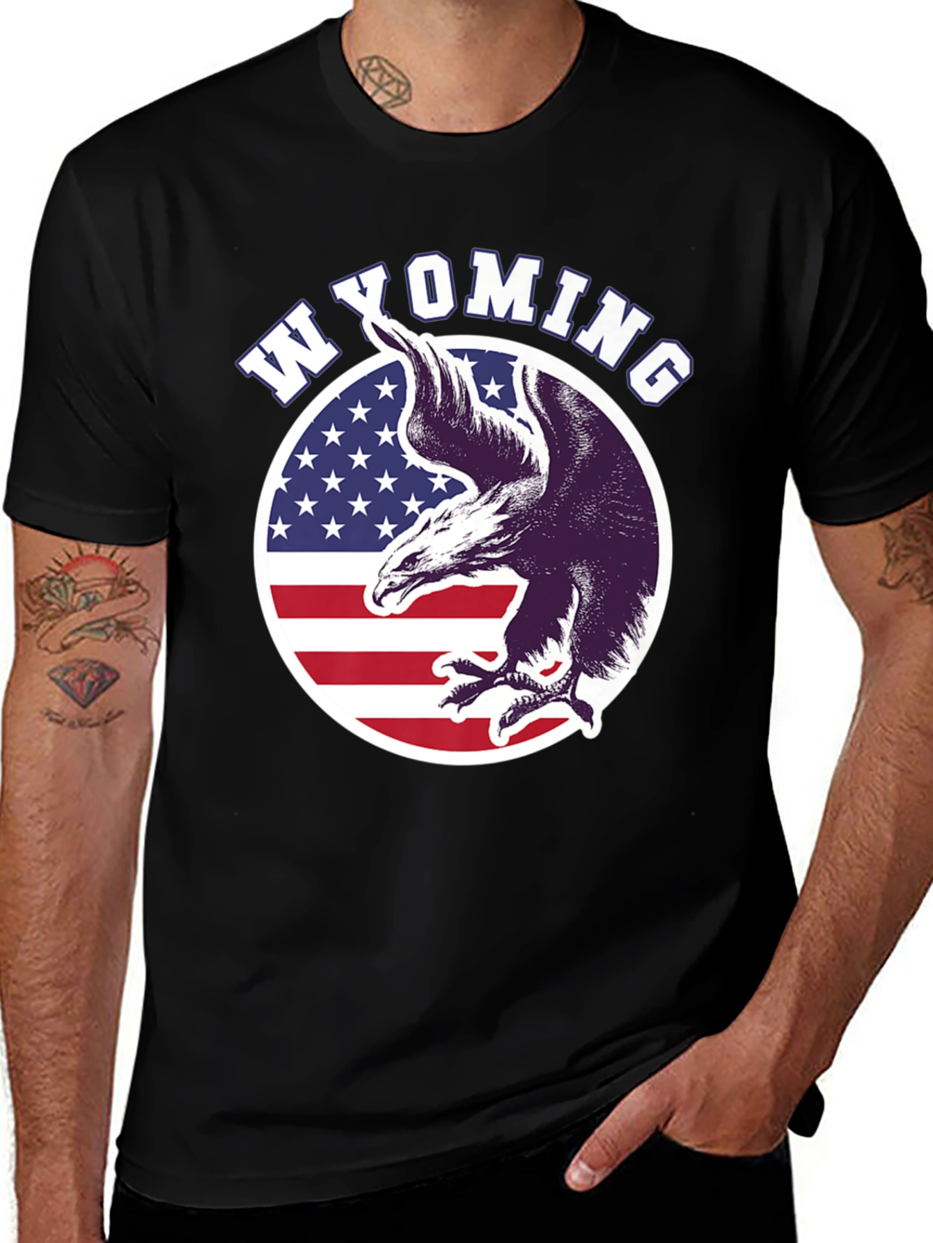 Wyoming Eagle Patriotic T-Shirt