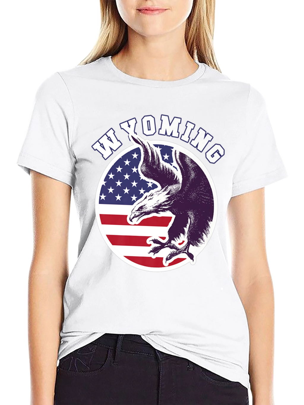 Wyoming Eagle Patriotic T-Shirt