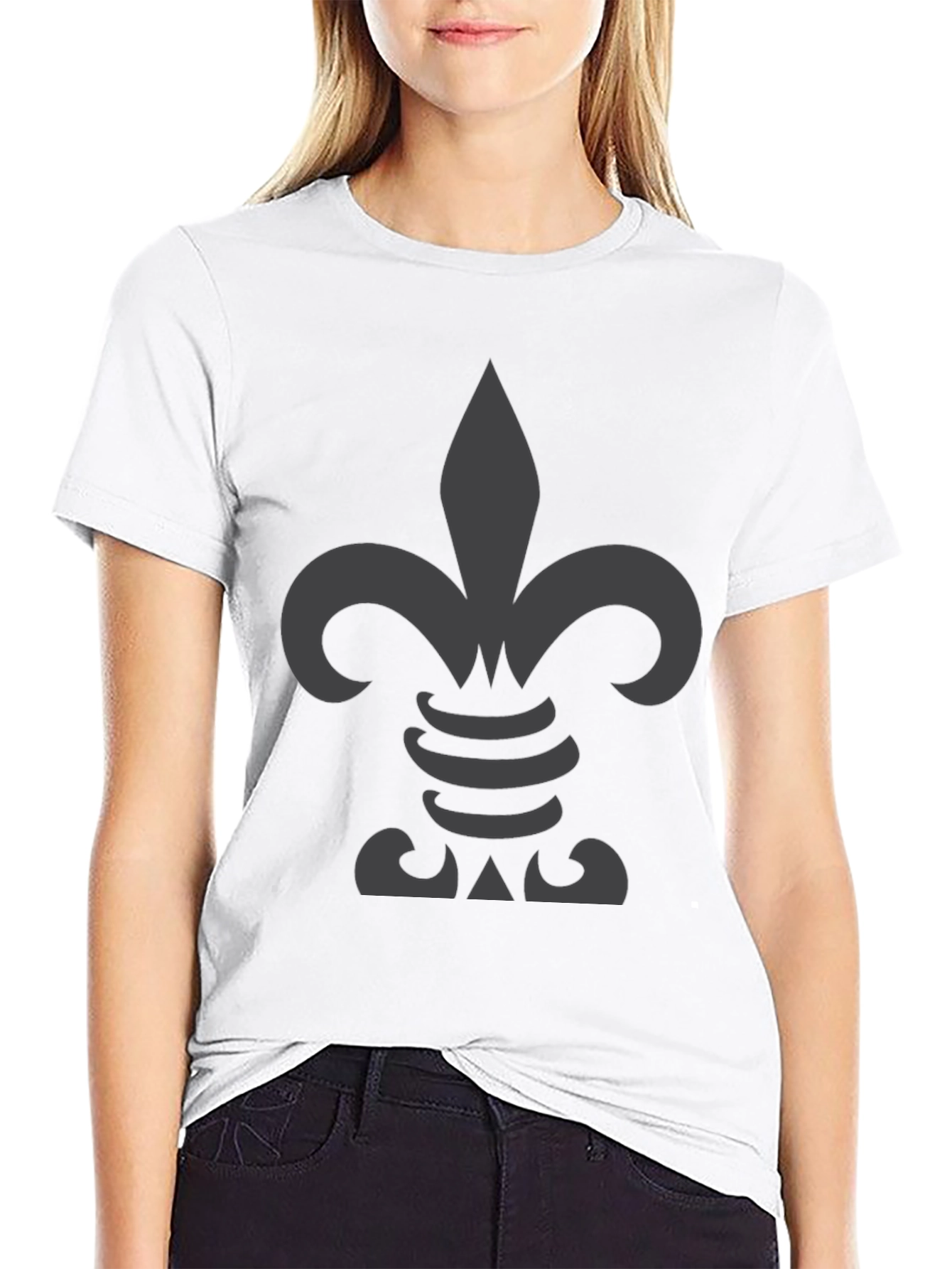 Fleur-de-lis Graphic T-Shirt - Black