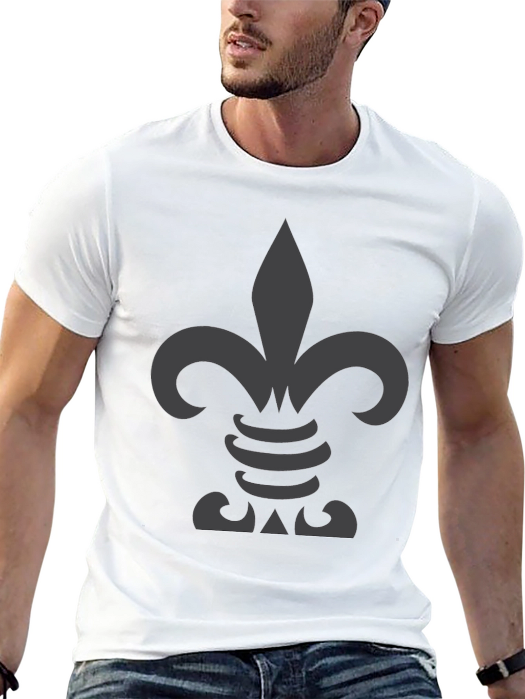 Fleur-de-lis Graphic T-Shirt - Black