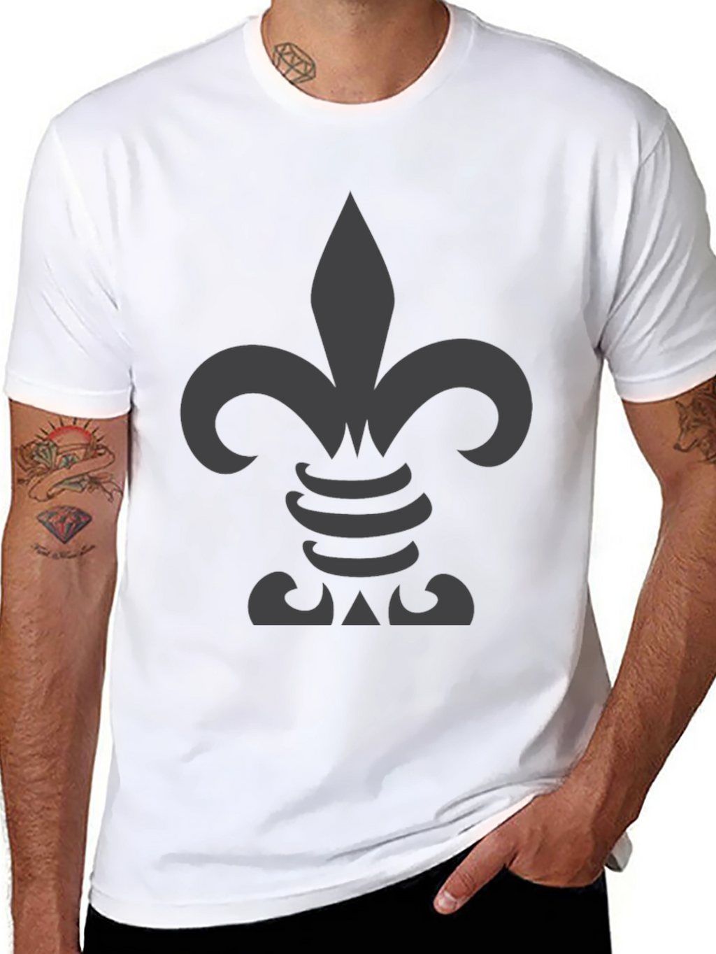 Fleur-de-lis Graphic T-Shirt - Black