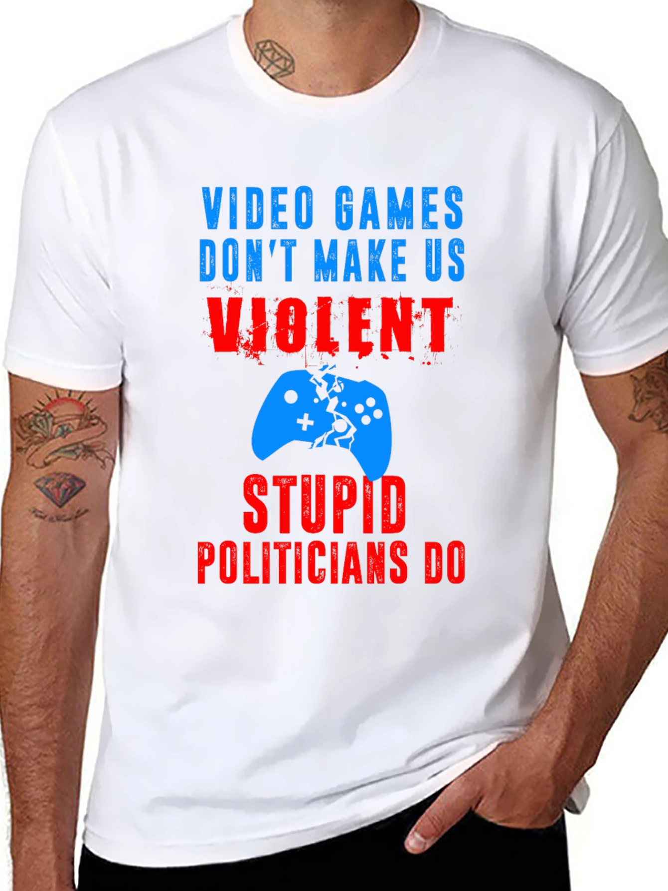 Video Games Dont Make Us Violent T-Shirt