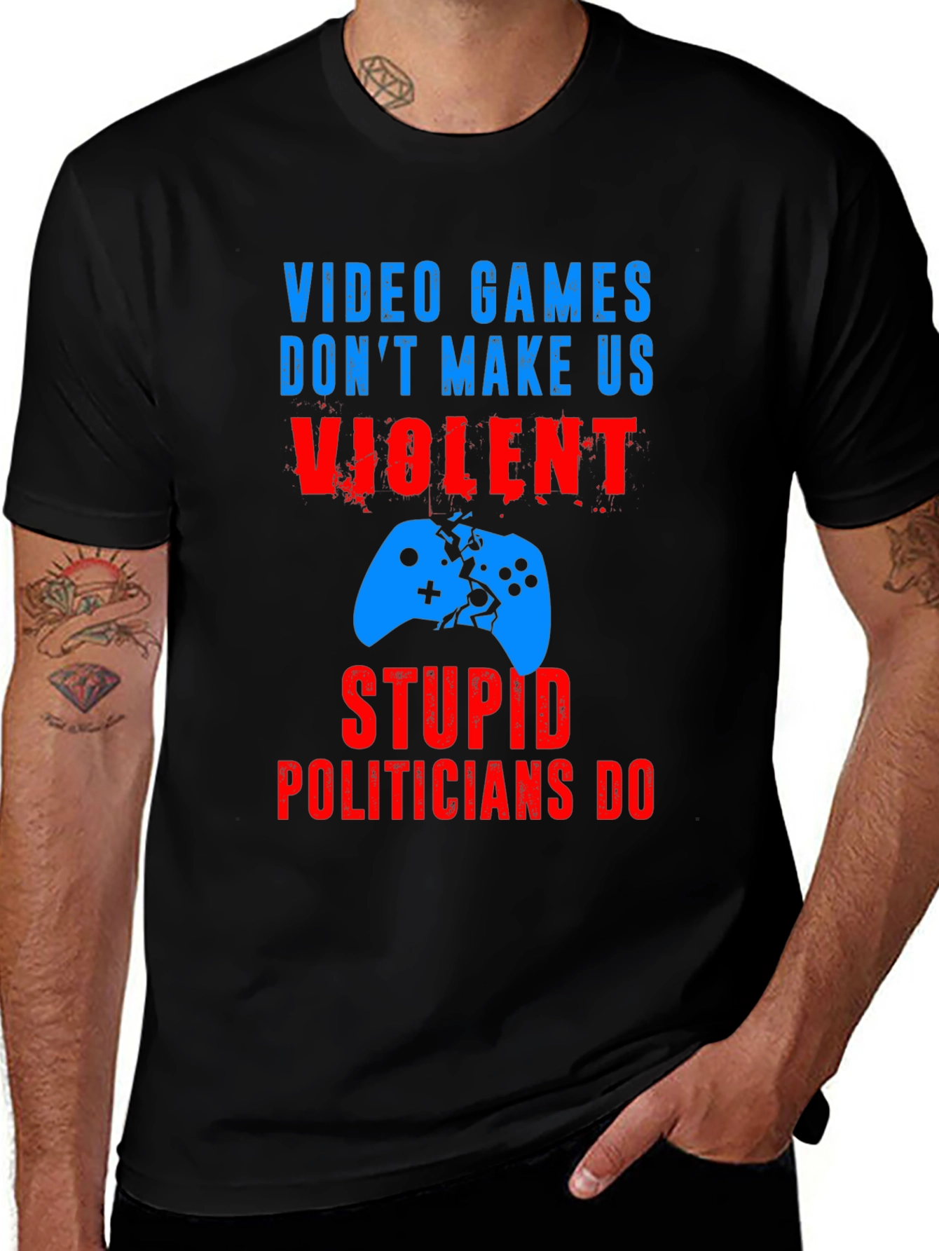Video Games Dont Make Us Violent T-Shirt