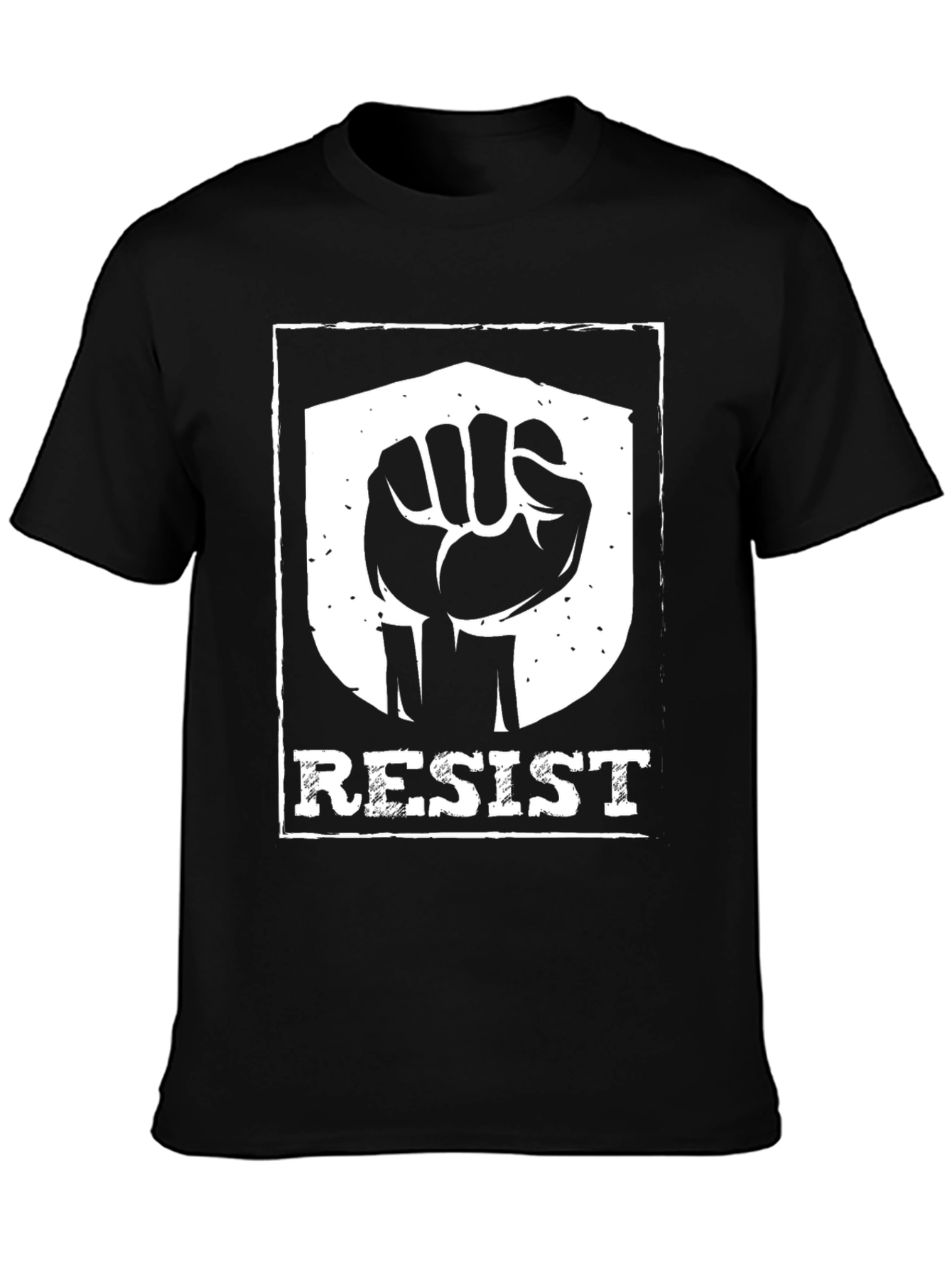 Resist Fist Graphic Tee - Black Cotton Blend Activist Shirt