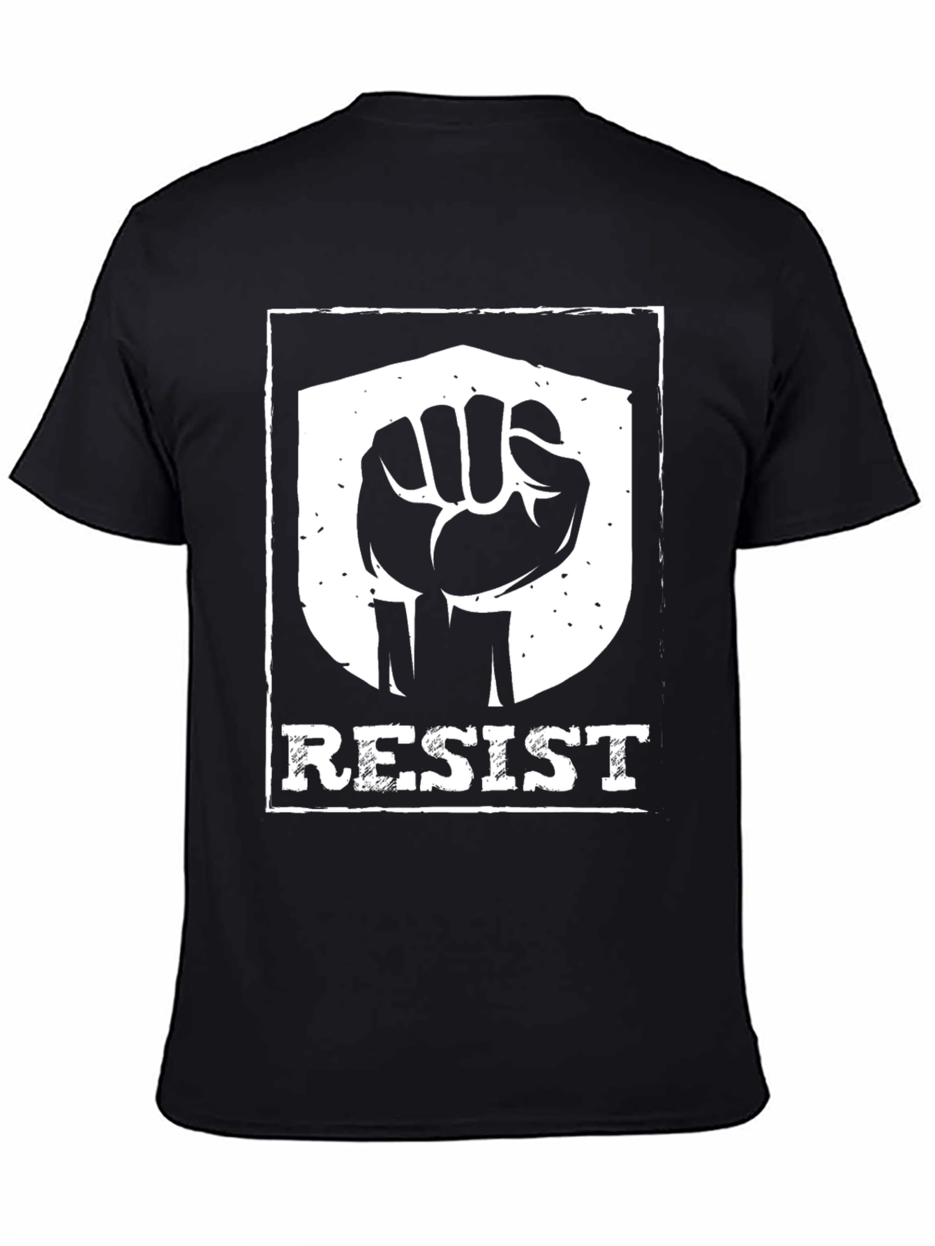 Resist Fist Graphic Tee - Black Cotton Blend Activist Shirt