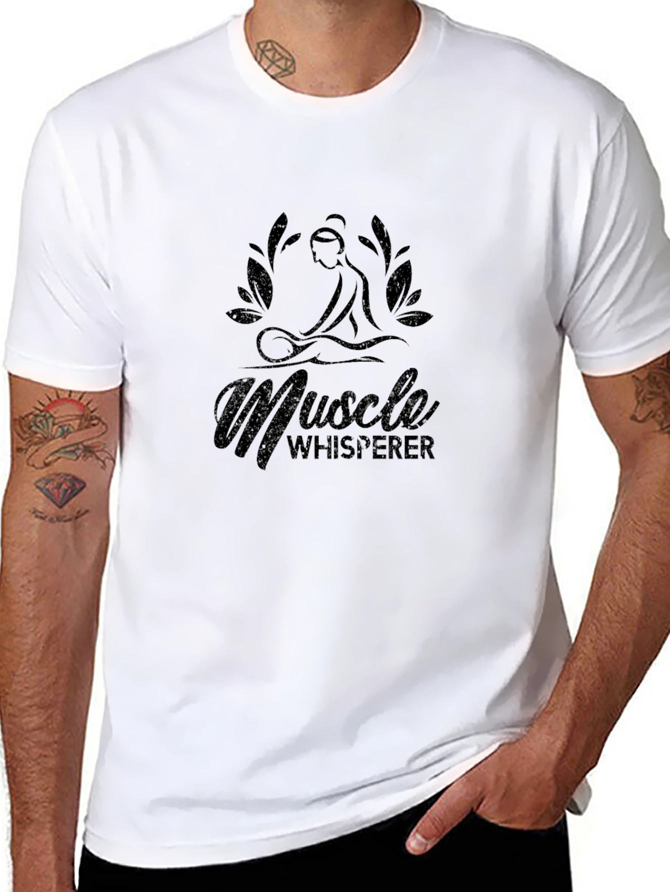 Muscle Whisperer Graphic T-Shirt - Black