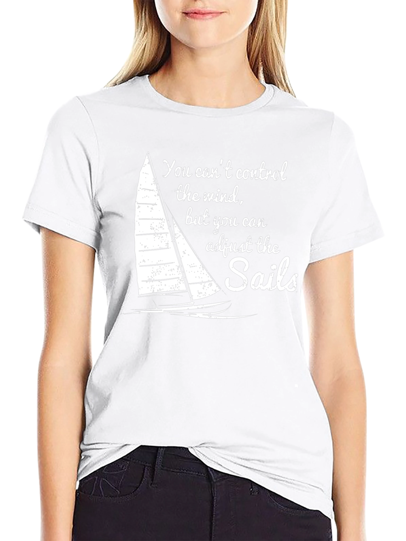 Sails Quote Graphic Tee - Motivational Sailing Shirt