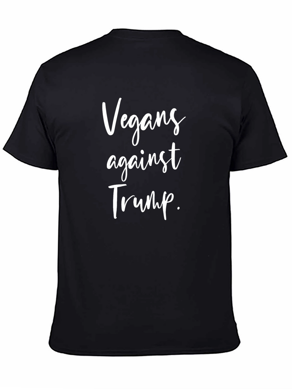 Vegans Against Trump Graphic Tee - Black Cotton Blend