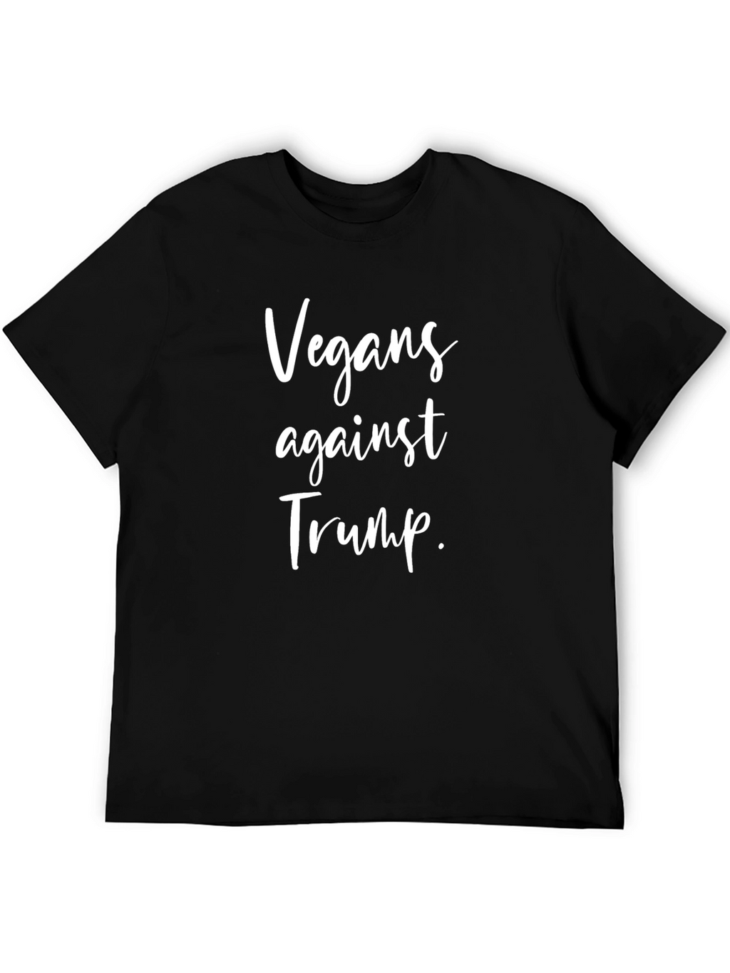 Vegans Against Trump Graphic Tee - Black Cotton Blend