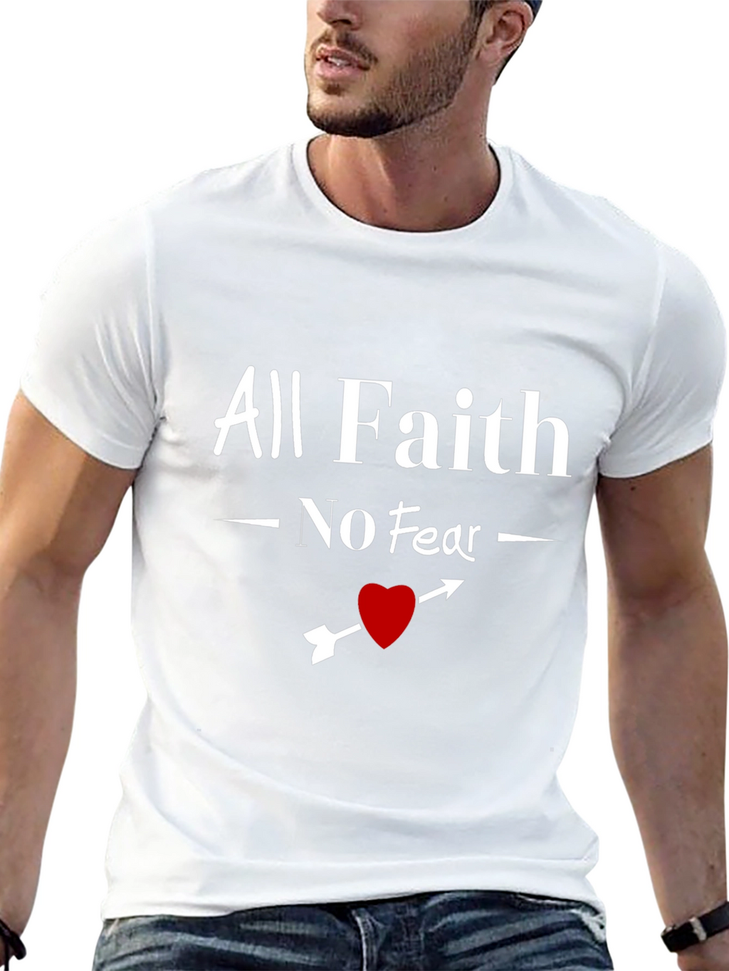 Faith Over Fear Graphic Tee - Stylish Christian Apparel