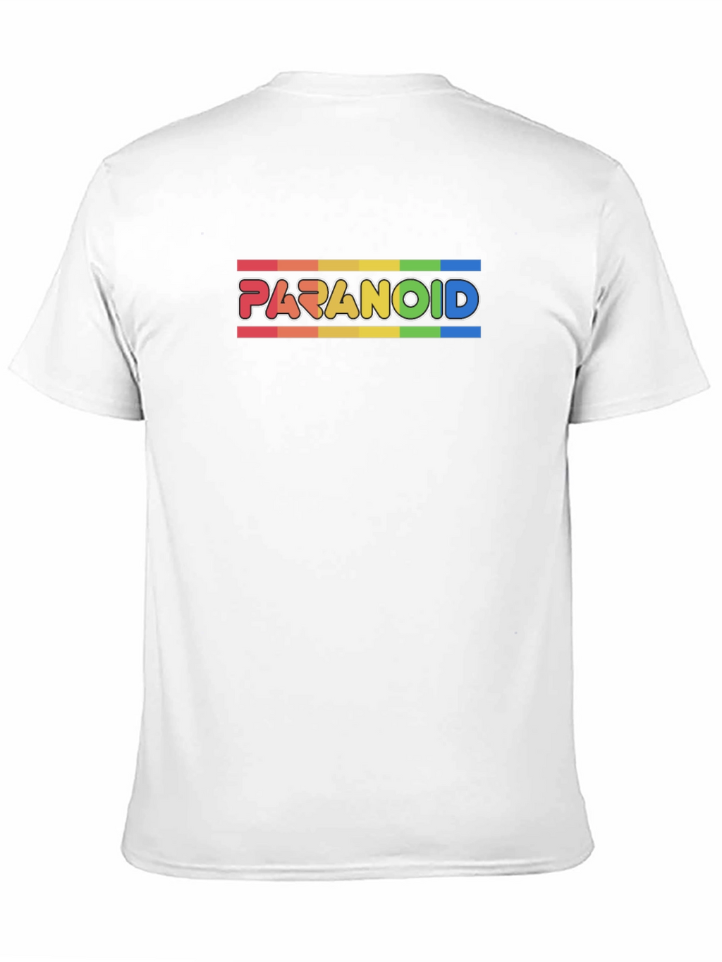 Paranoid Rainbow Stripe Graphic Tee - Black