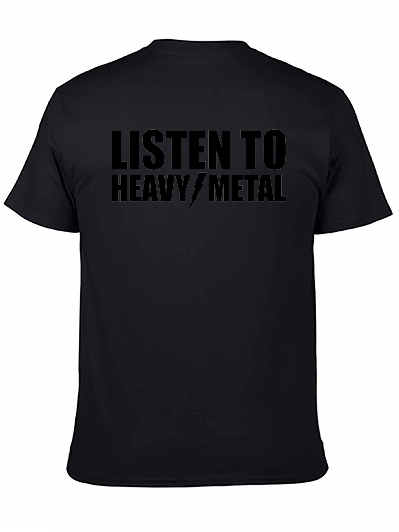 Listen to Heavy Metal Graphic Tee - Black