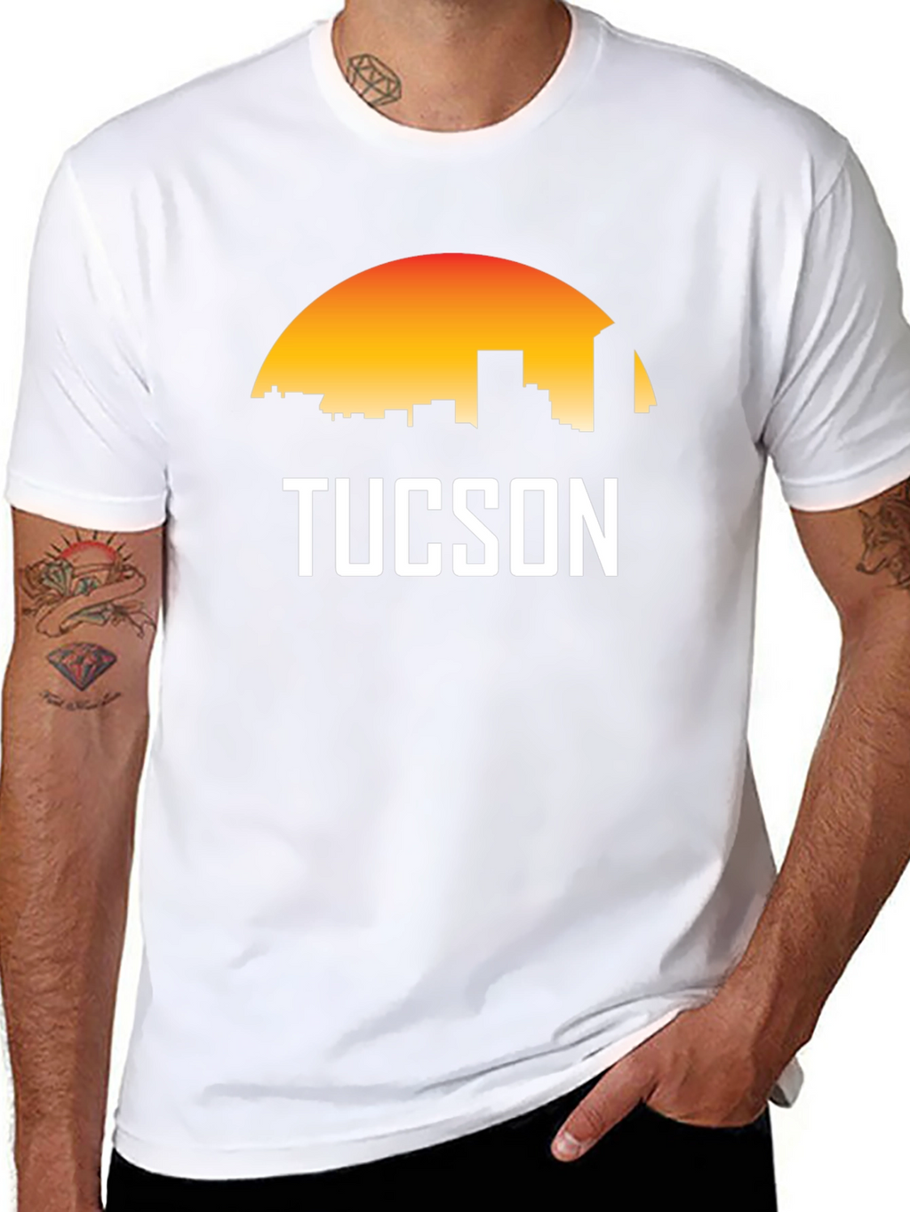 Tucson Skyline Graphic T-Shirt - Black