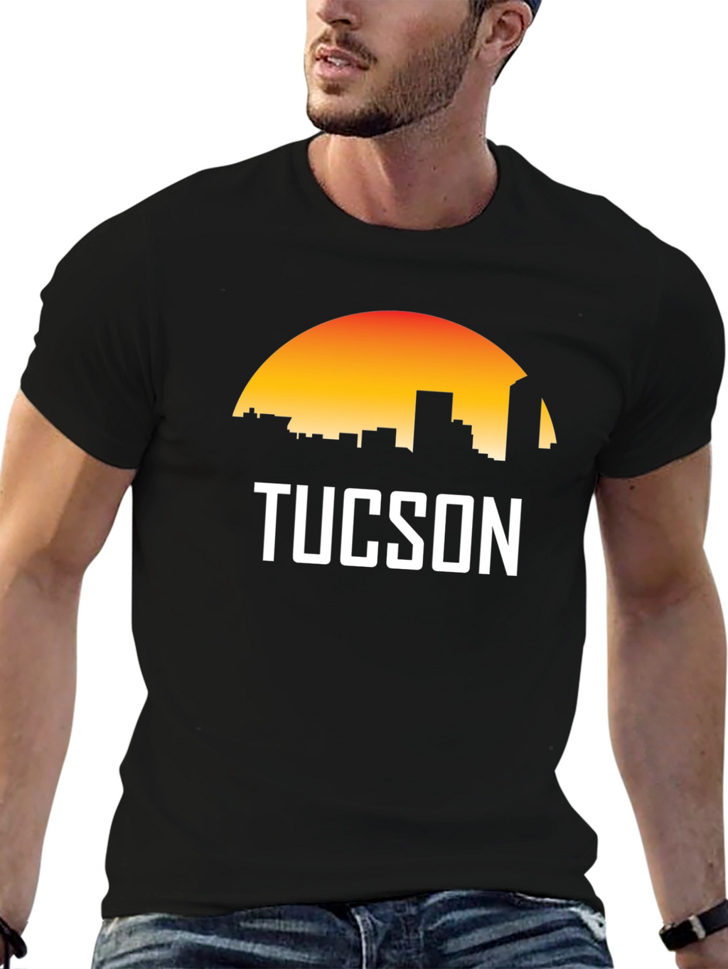Tucson Skyline Graphic T-Shirt - Black