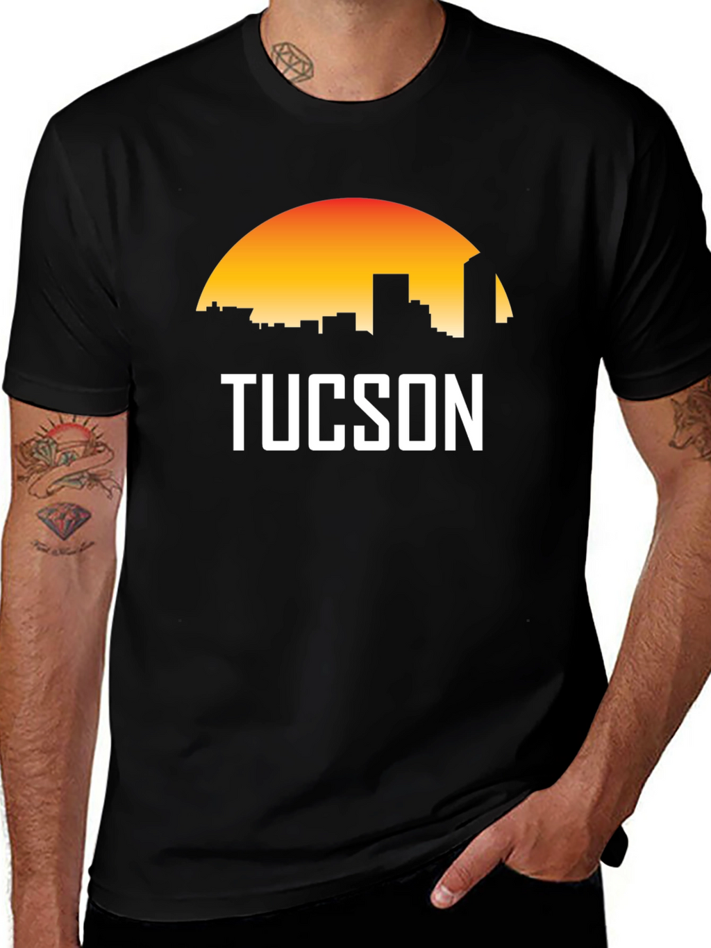 Tucson Skyline Graphic T-Shirt - Black
