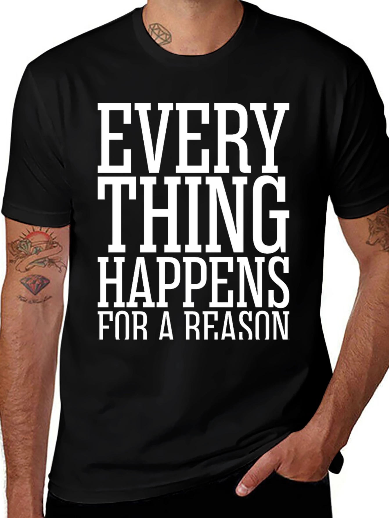 Everything Happens for a Reason Black T-Shirt
