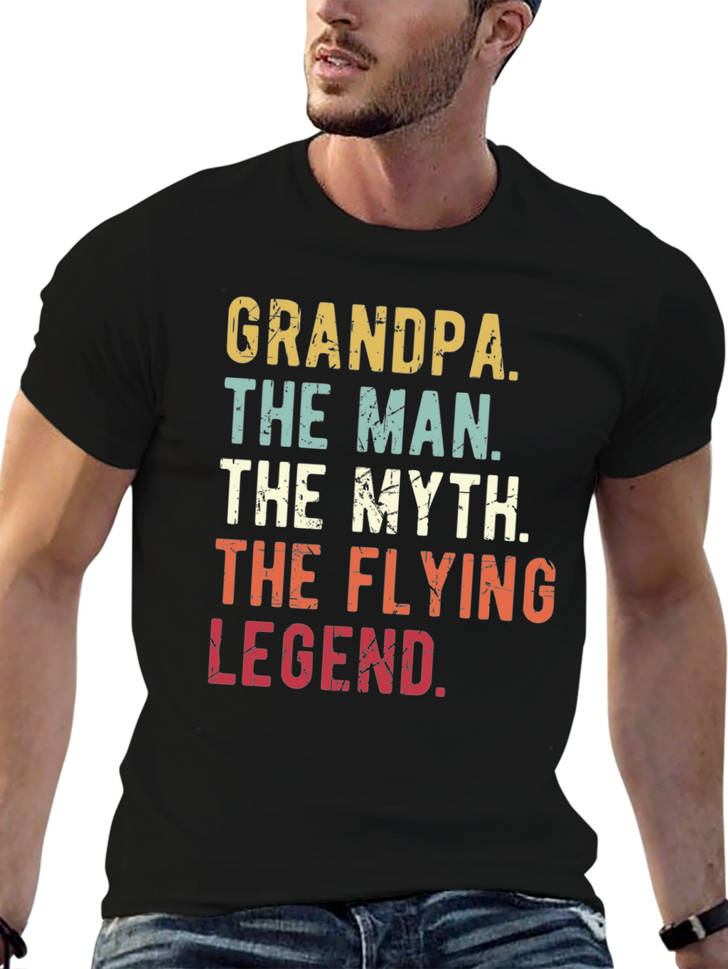 Grandpa The Man The Myth The Flying Legend T-Shirt