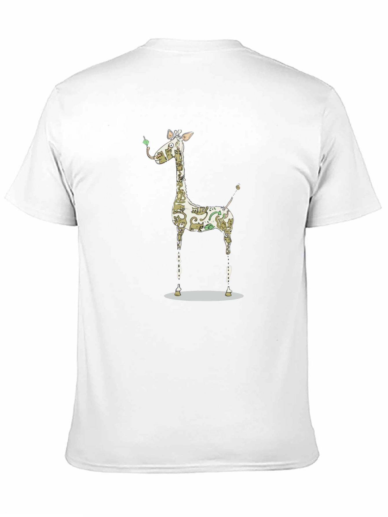 Giraffe Art Print Black T-Shirt