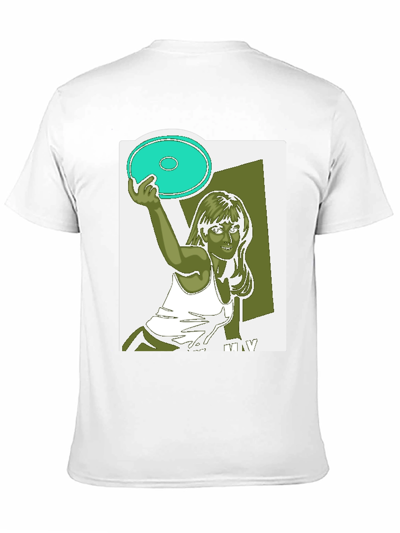 Frisbee Graphic T-Shirt - Black Cotton Tee
