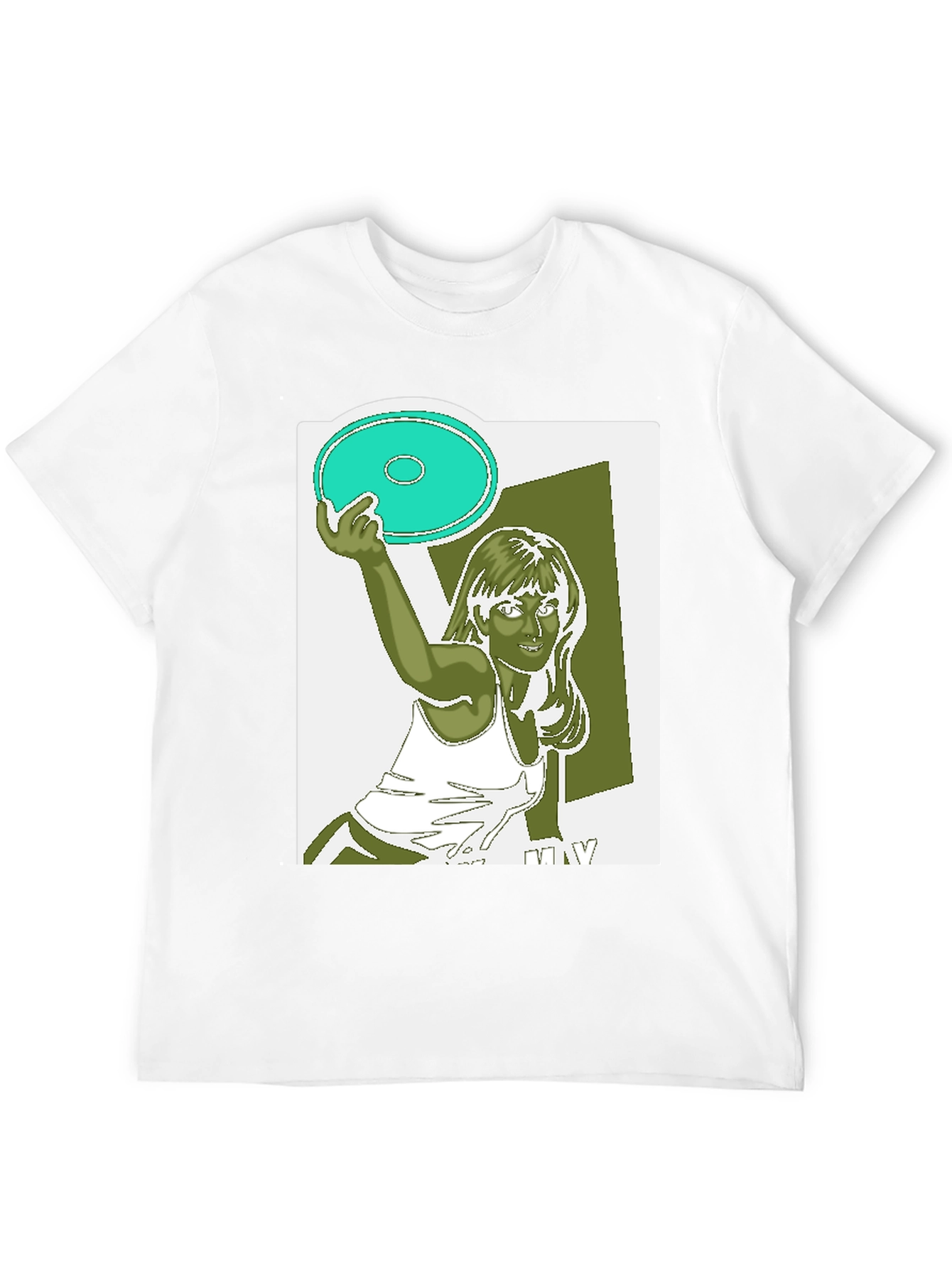 Frisbee Graphic T-Shirt - Black Cotton Tee