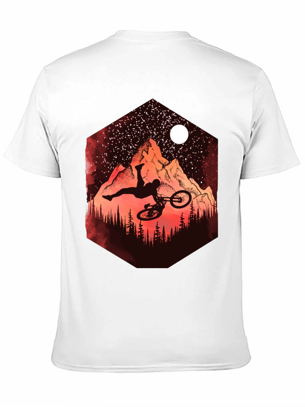 Mountain Biker Silhouette Graphic Tee