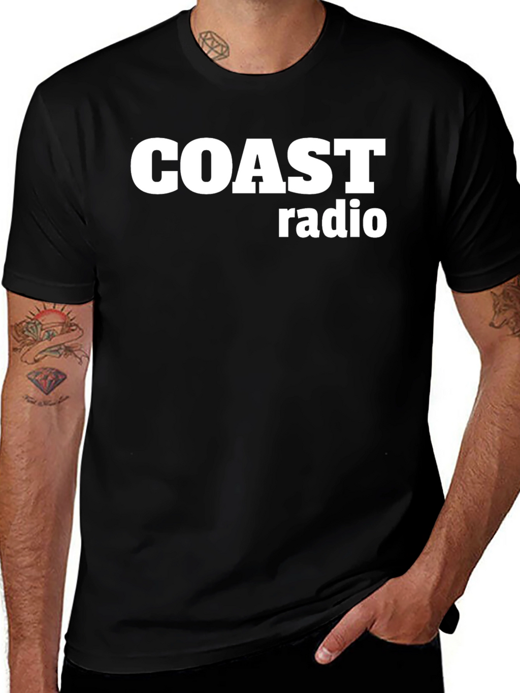 Coast Radio T-Shirt Black Graphic Tee