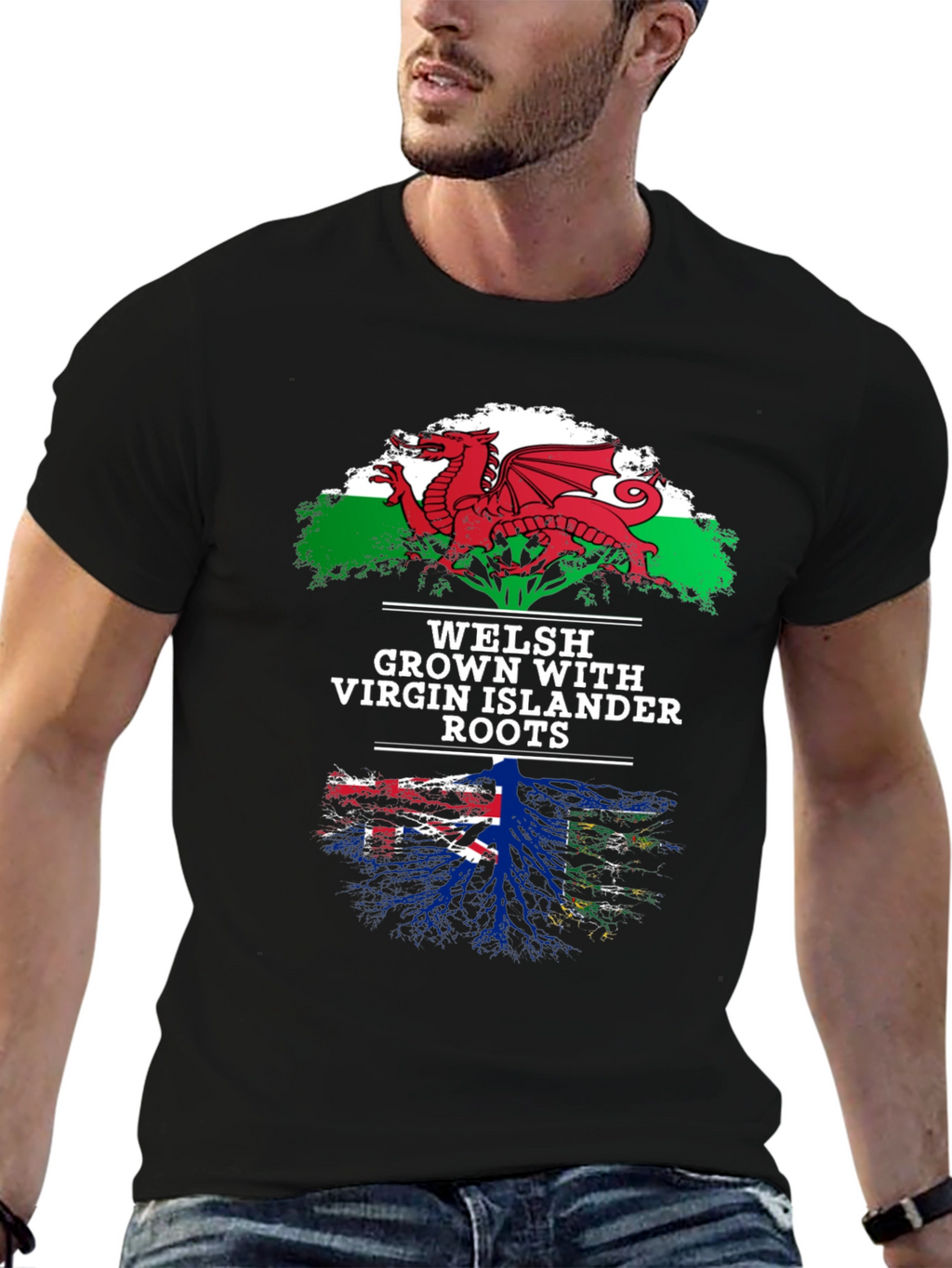 Welsh & Virgin Islander Roots T-Shirt