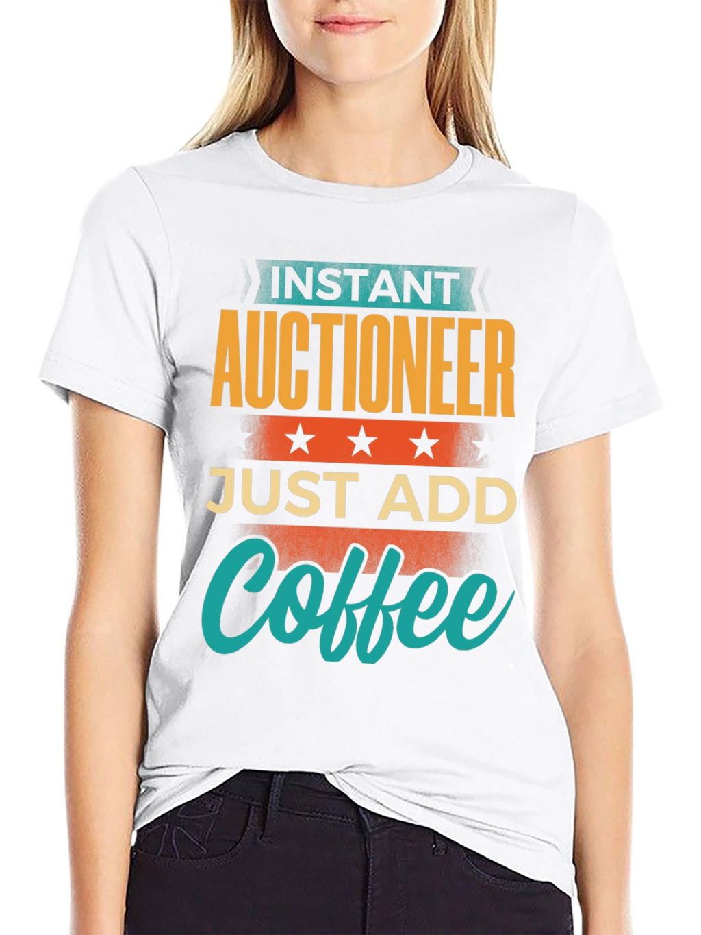 Instant Auctioneer Just Add Coffee Graphic T-Shirt