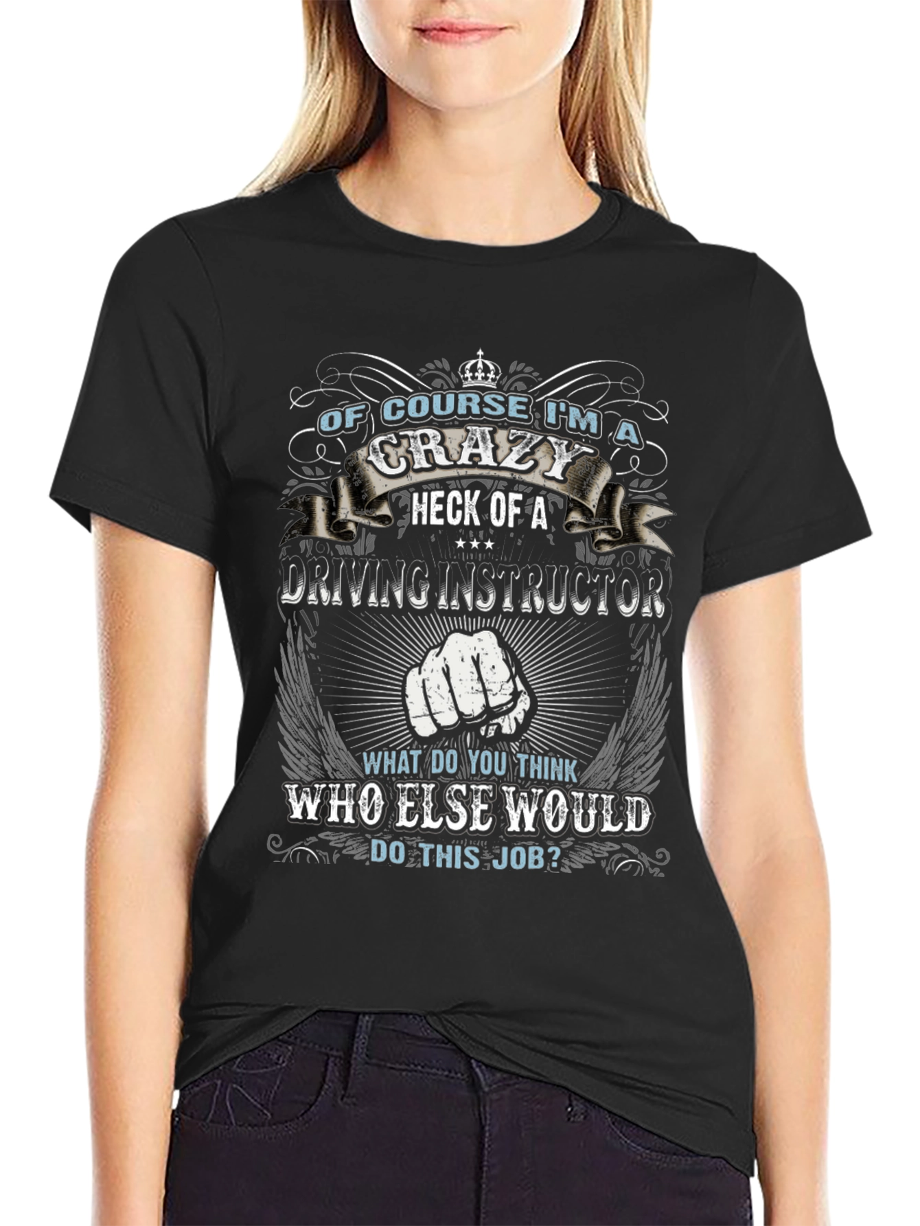 Crazy Driving Instructor T-Shirt - Novelty Graphic Tee