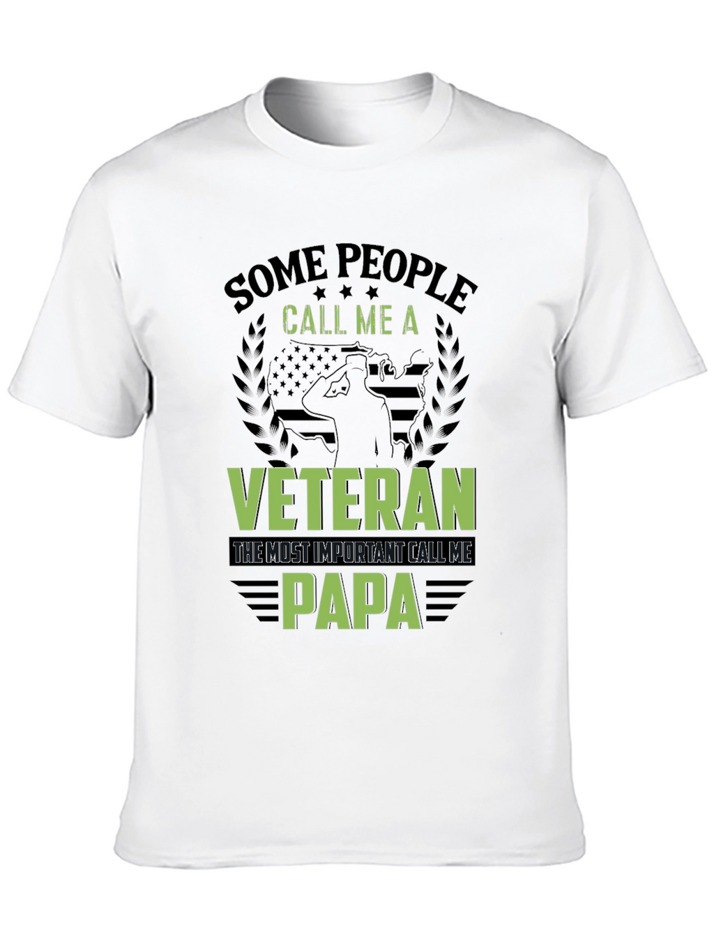 Veteran Papa T-Shirt - Military Dad Tee
