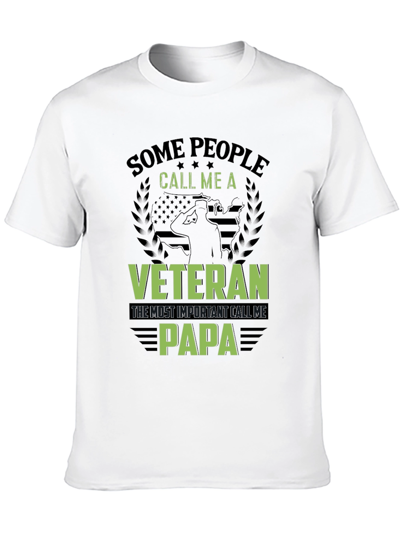 Veteran Papa T-Shirt - Military Dad Tee