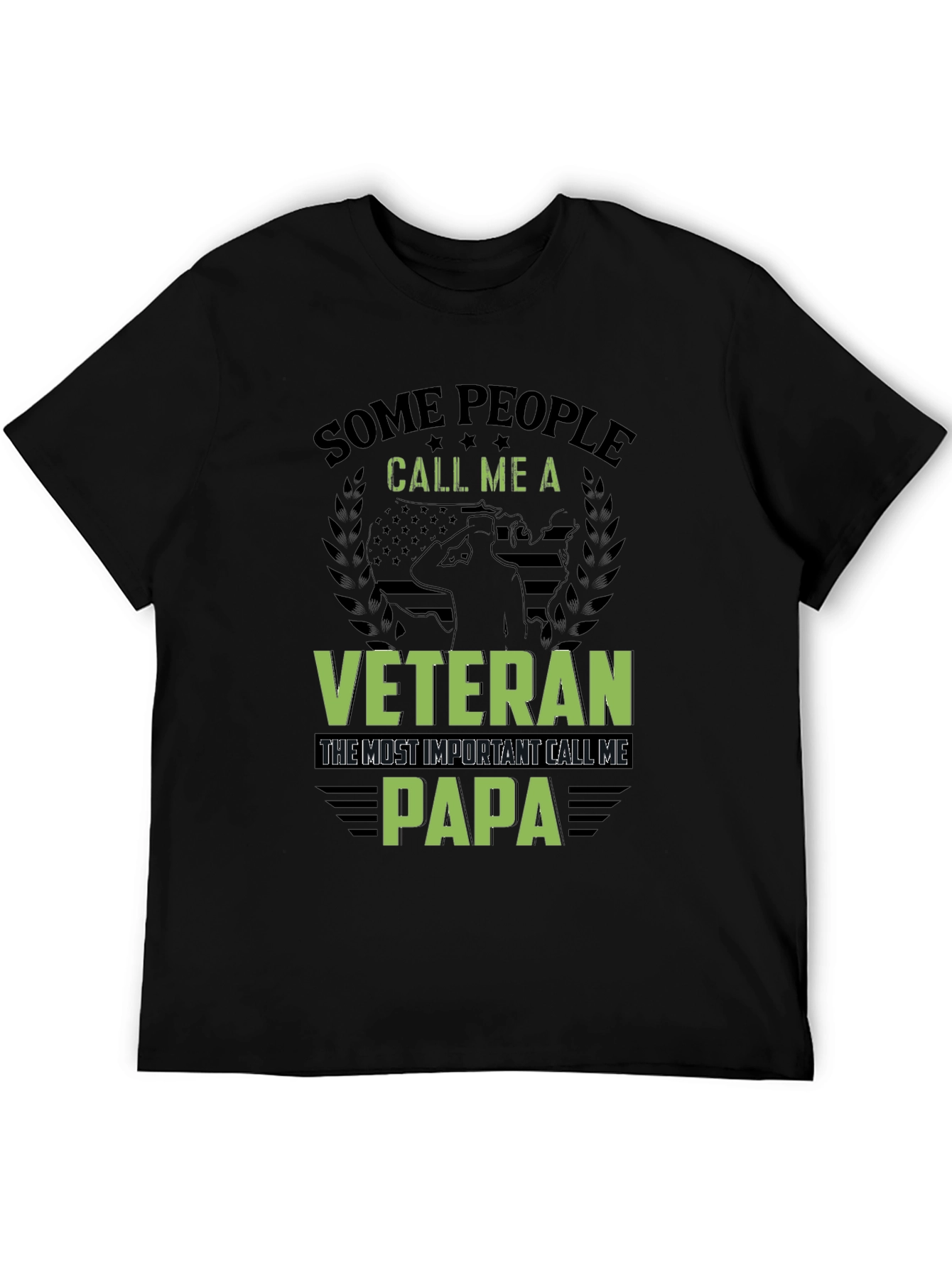 Veteran Papa T-Shirt - Military Dad Tee