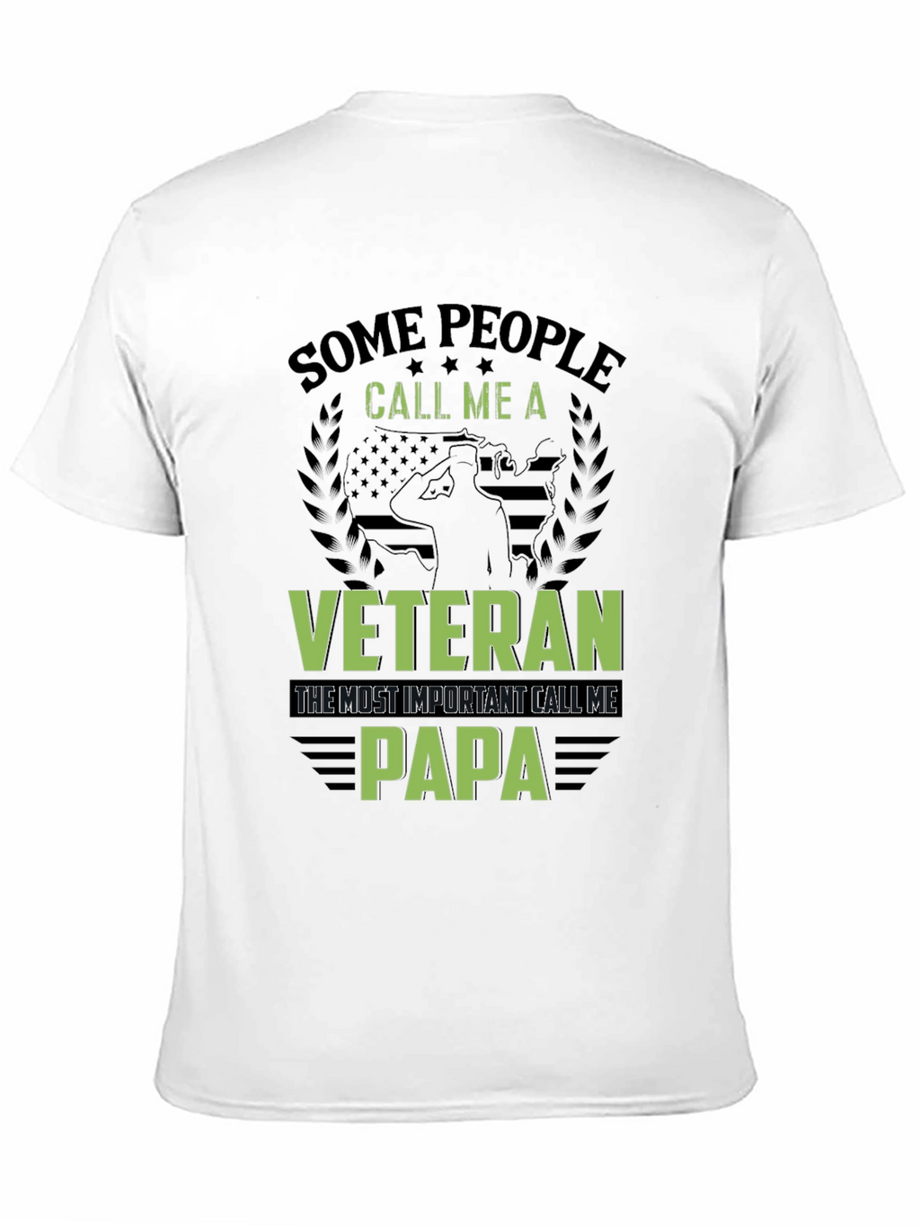 Veteran Papa T-Shirt - Military Dad Tee