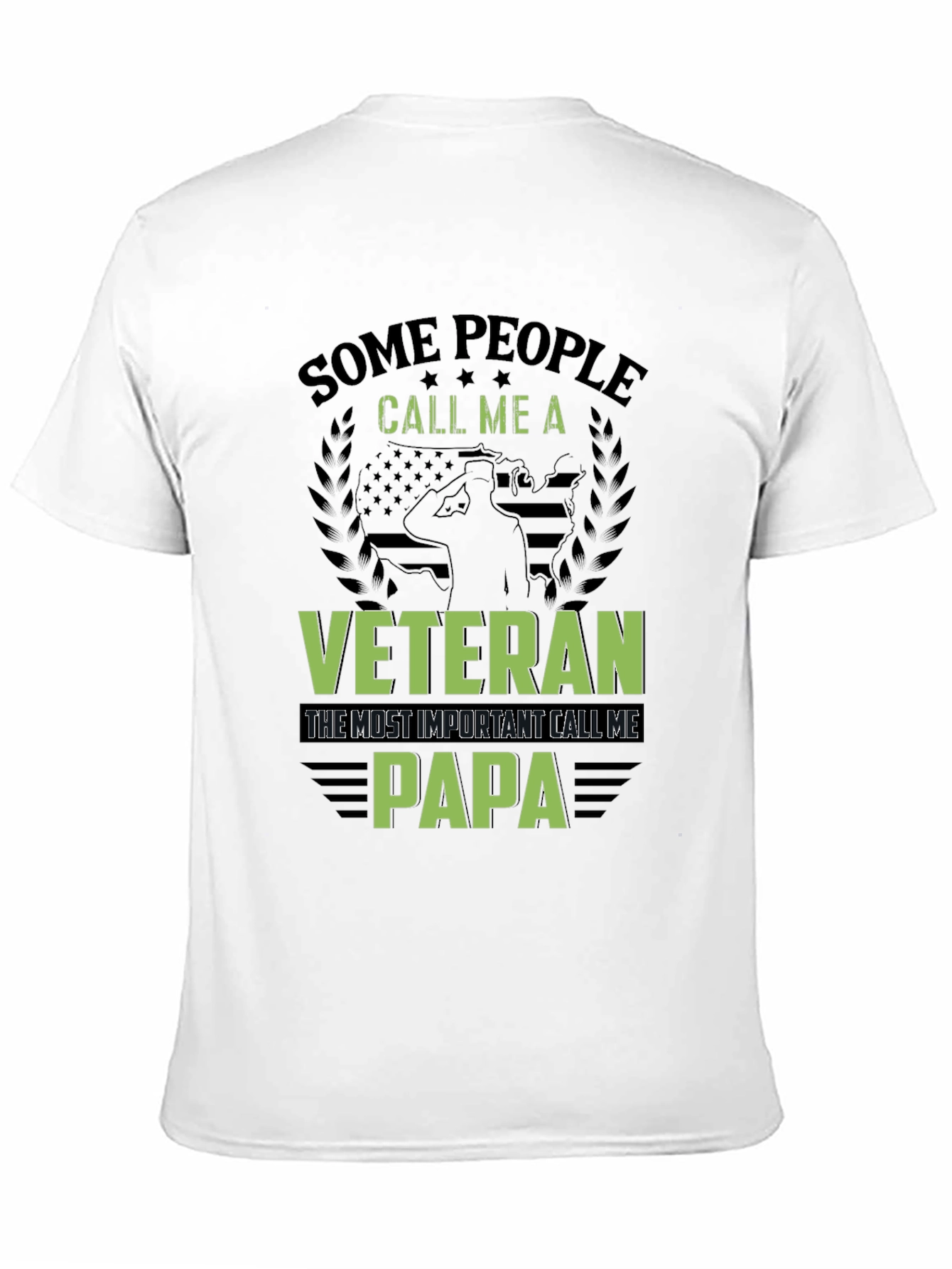 Veteran Papa T-Shirt - Military Dad Tee